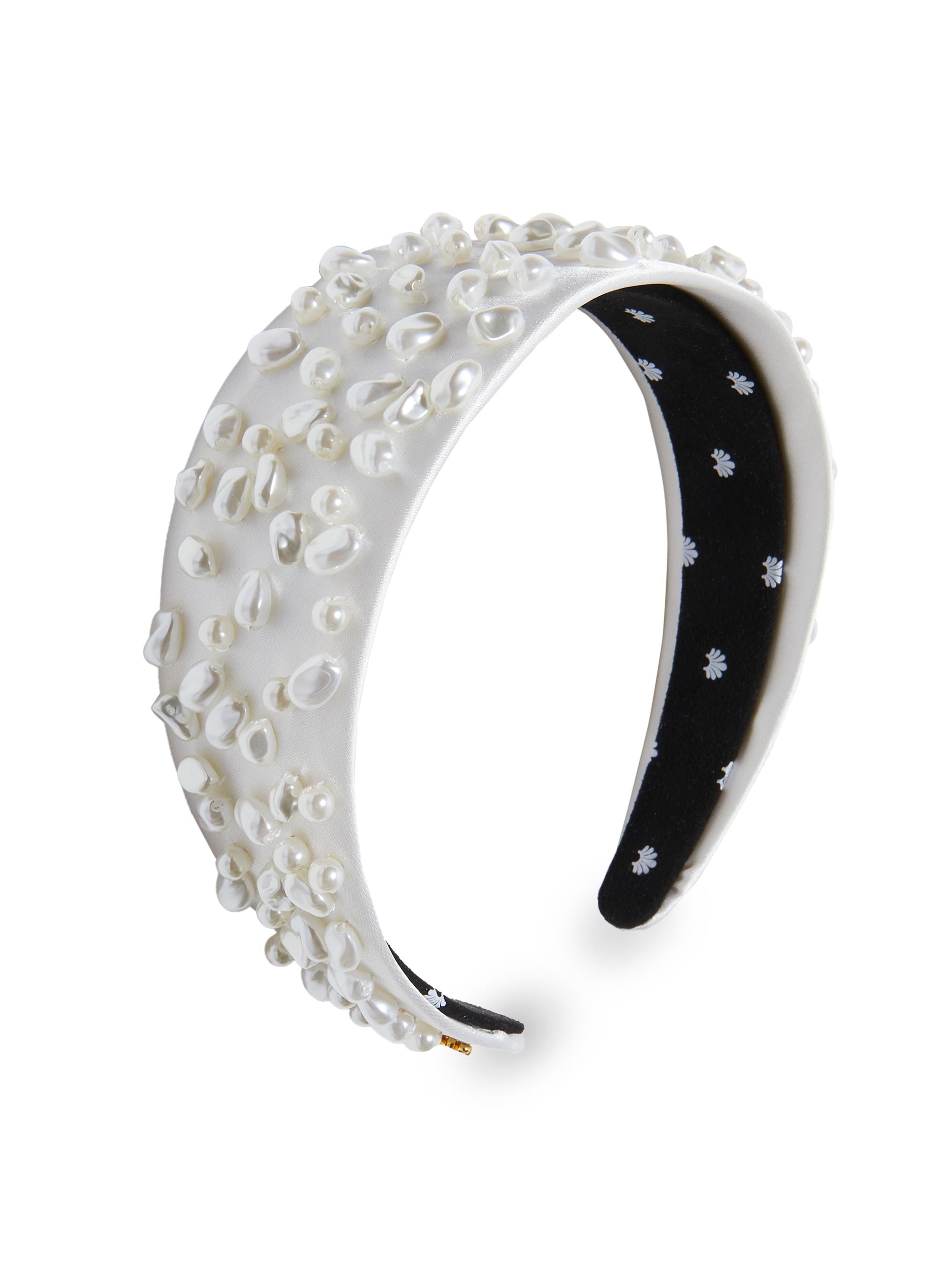 Lele Sadoughi Women's Brigitte Cobblestone Imitation Pearl Headband -