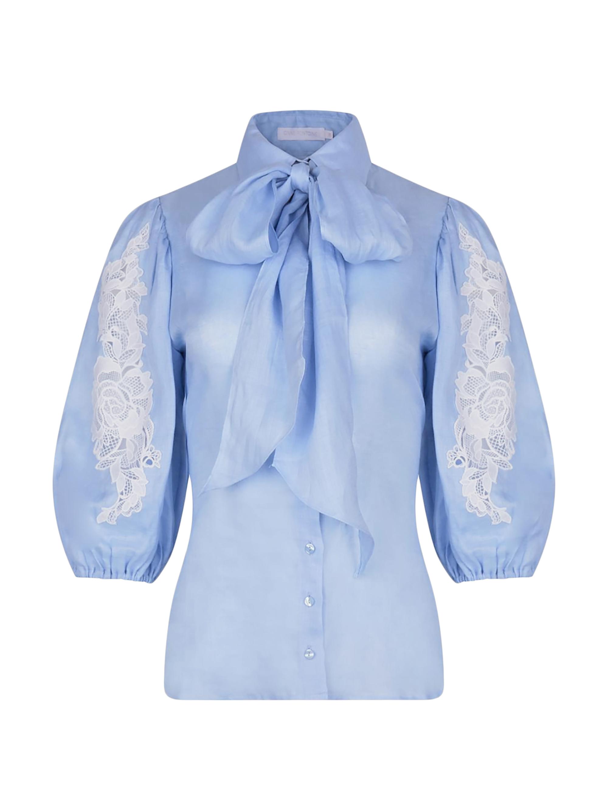 Anne Fontaine Women's Abbie Floral Embroidered Blouse - Riviera