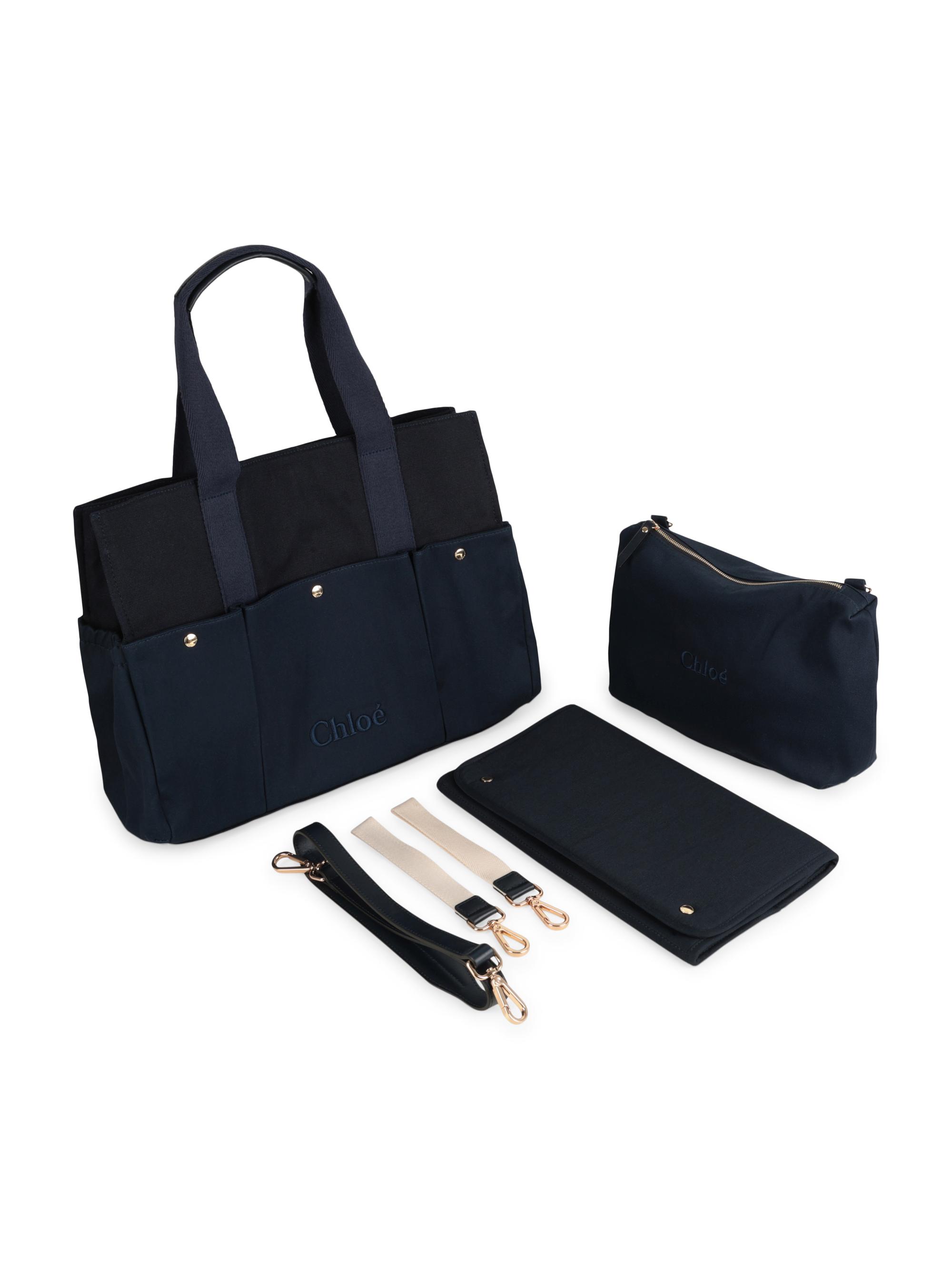 Chloé Logo Embroidered Canvas Changing Bag | Saks Fifth Avenue