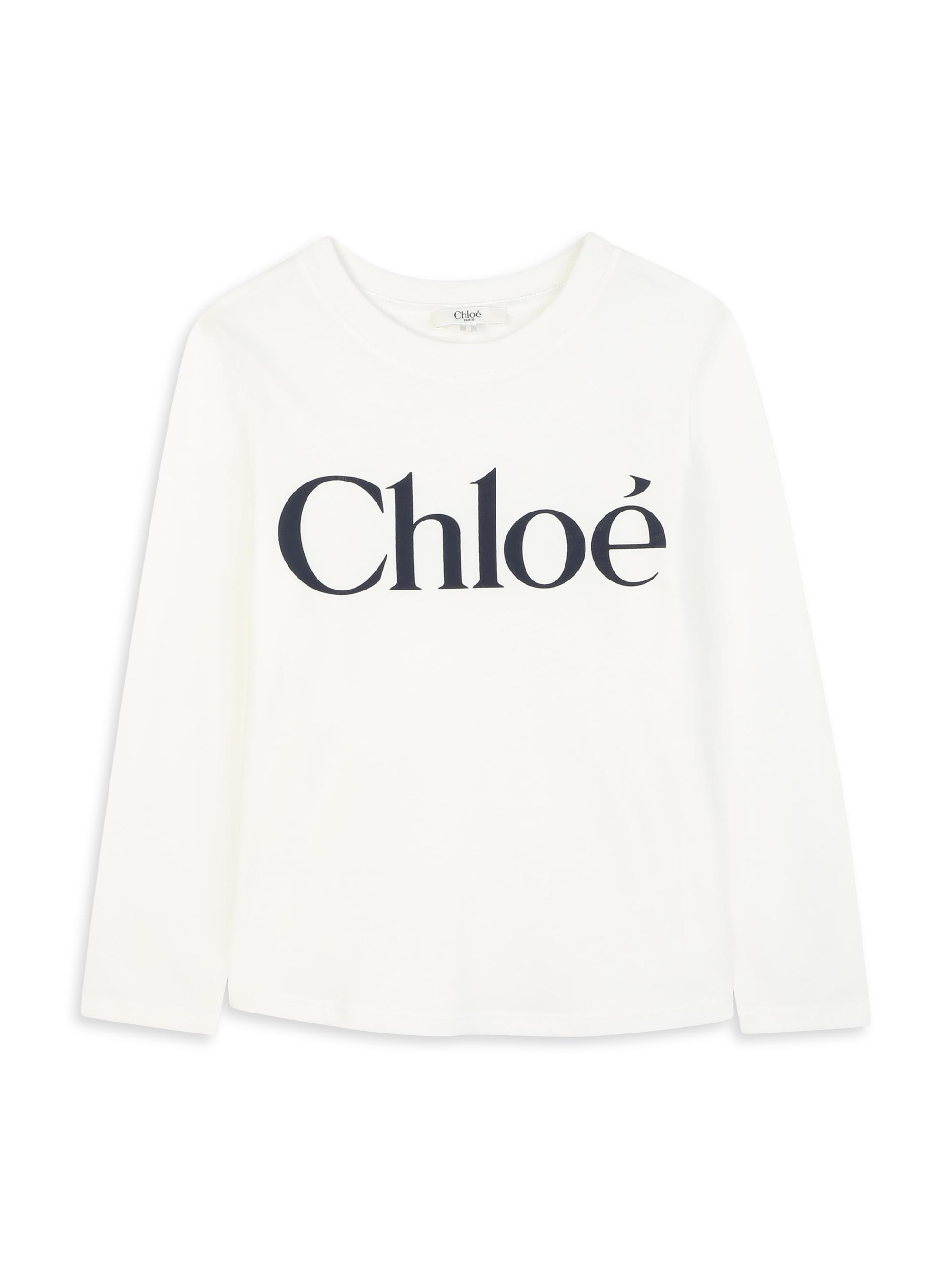 Chloé Little Girl's & Girl's Logo Long-Sleeve T-Shirt - Offwhite