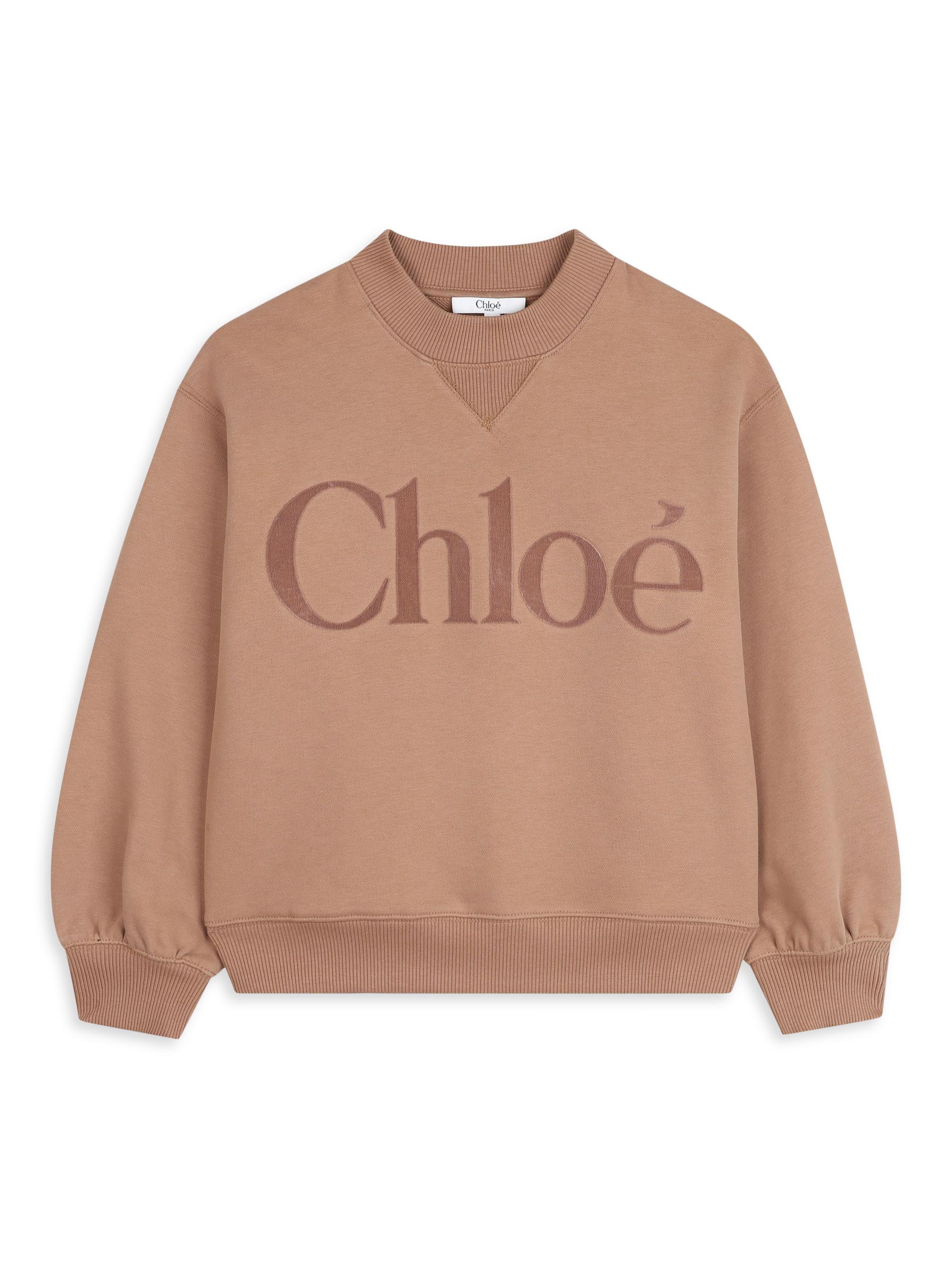 Chloé Little Girl's & Girl's Logo Crewneck Sweatshirt - Sirocco