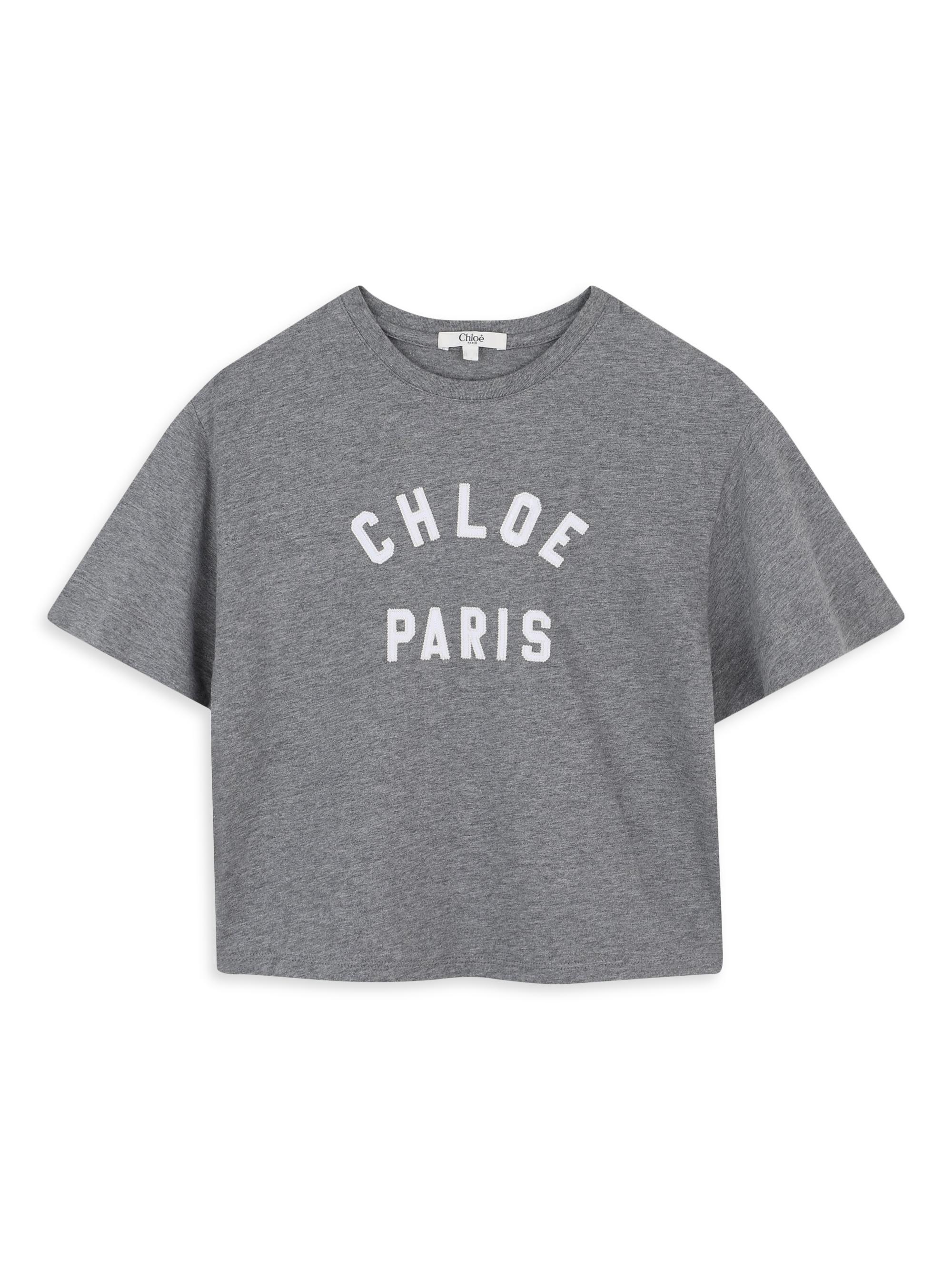 Chloé Little Girl's & Girl's Logo Crewneck T-Shirt - Heather Grey