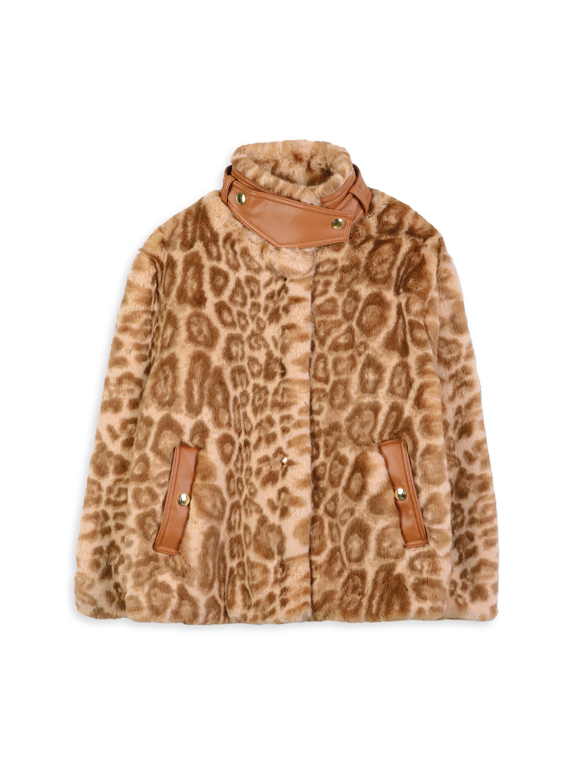 Chloé Little Girl's & Girl's Leopard Faux Fur Jacket | Saks Fifth