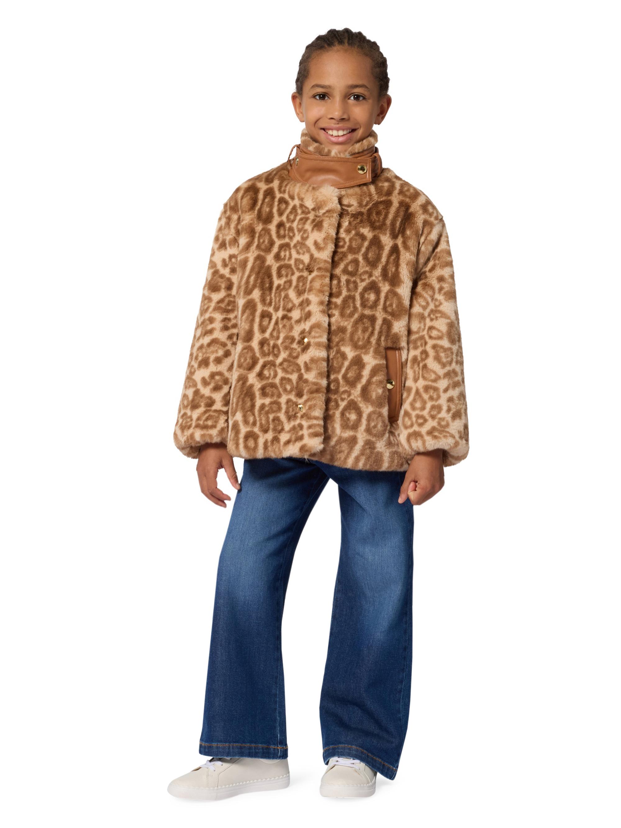 苺フレイバー★Chloe ツイードジャケット Chloé Little Girl's & Girl's Leopard Faux Fur Jacket | Saks Fifth