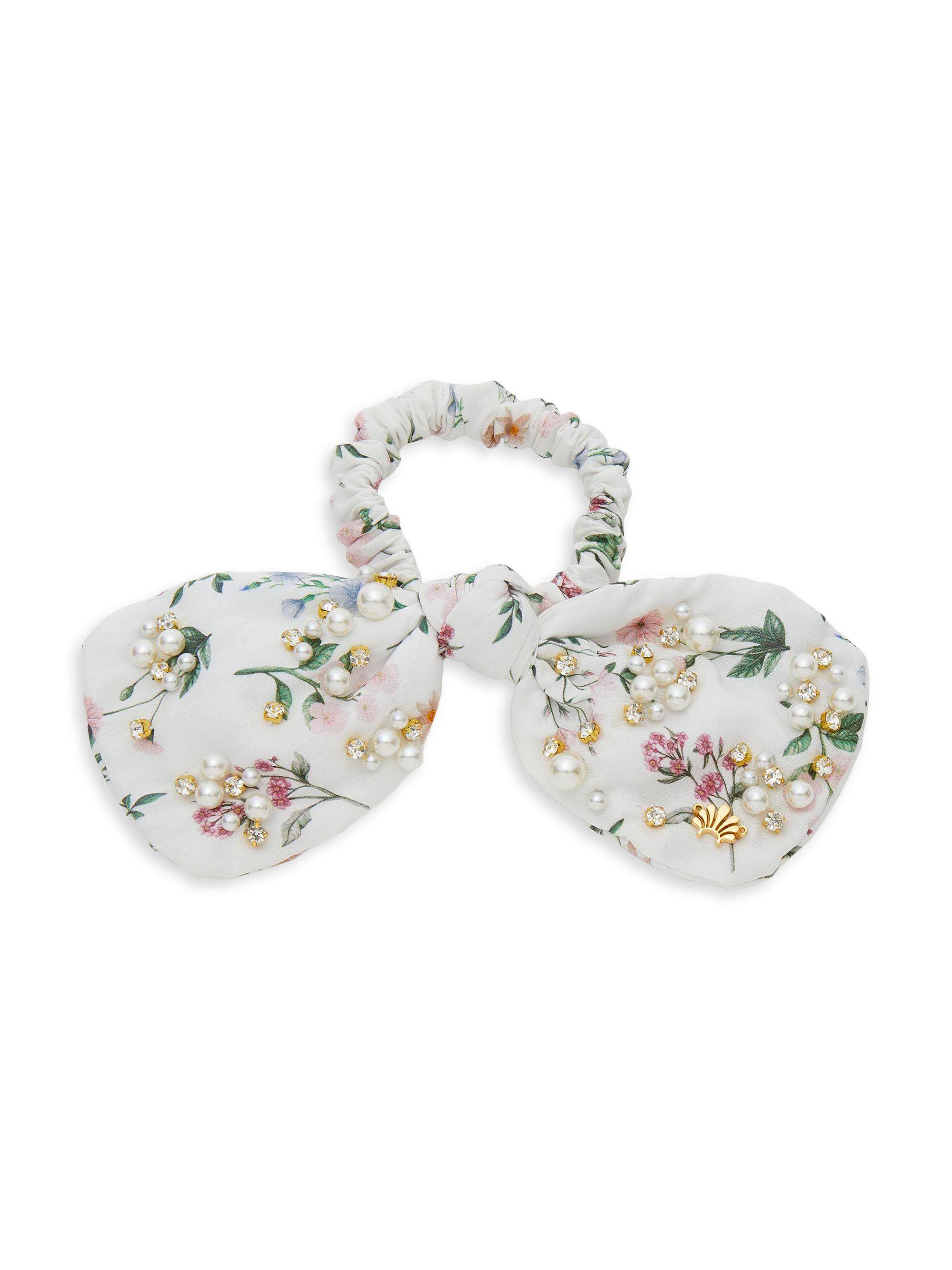 Lele Sadoughi Women's Penny Liberty Imitation Pearl Bow Scrunchie - Annie