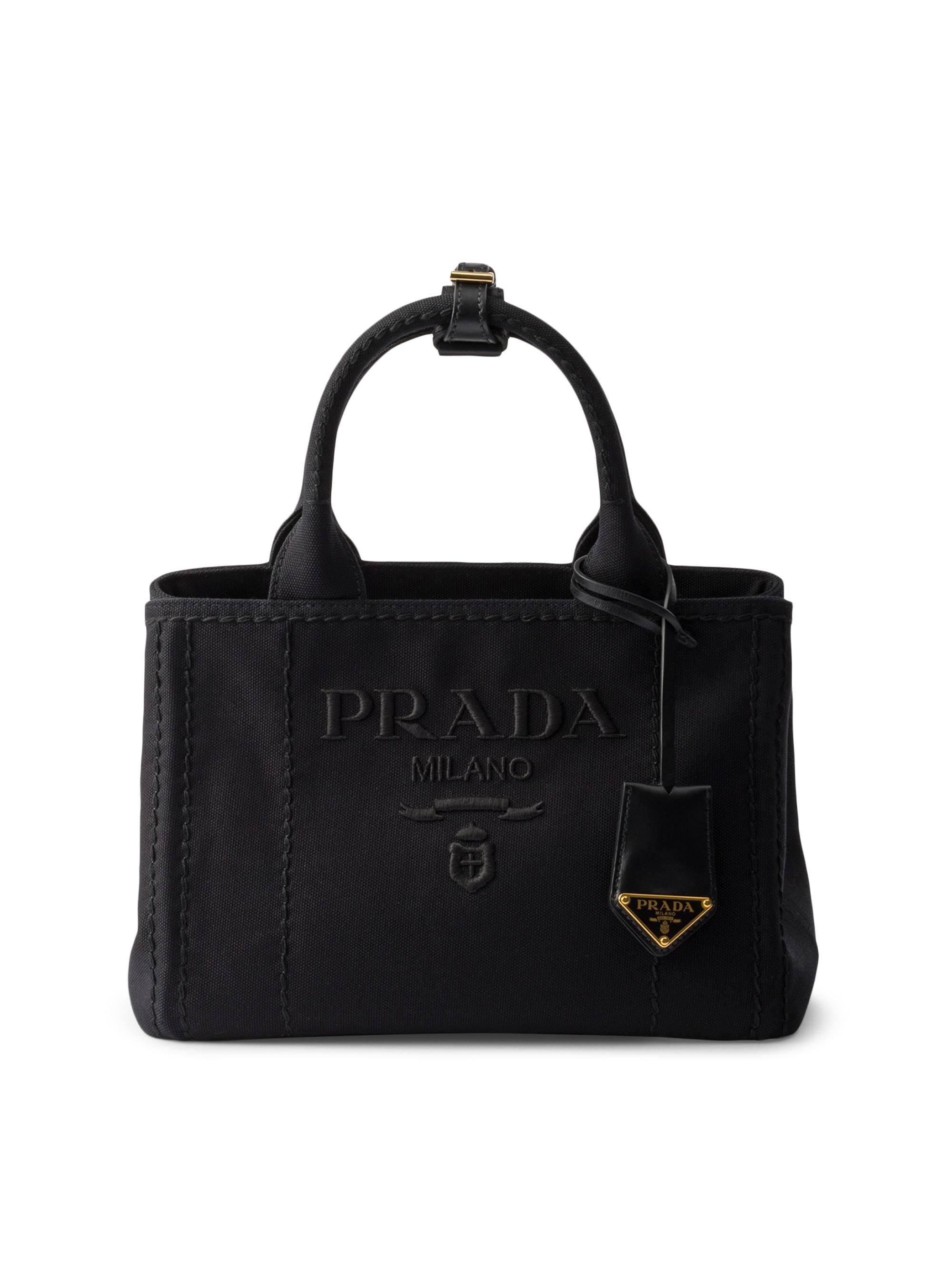 Prada Jardiniere Small Cotton Canvas Top Handle Bag | Saks Fifth