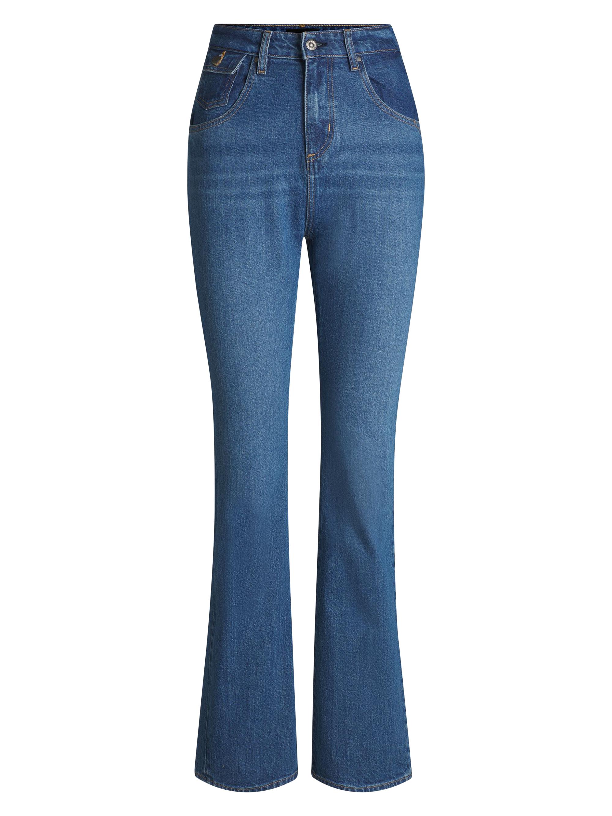 BOSS Women's Bootcut Jeans in Comfort-Stretch Denim - Light Blue