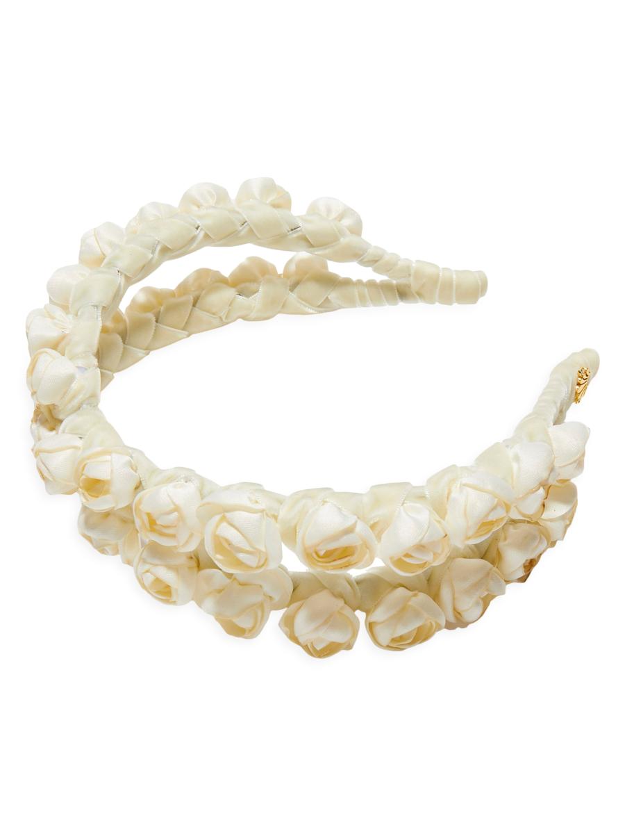 Lele Sadoughi Bouquet Crossover Velvet Headband | Saks Fifth Avenue