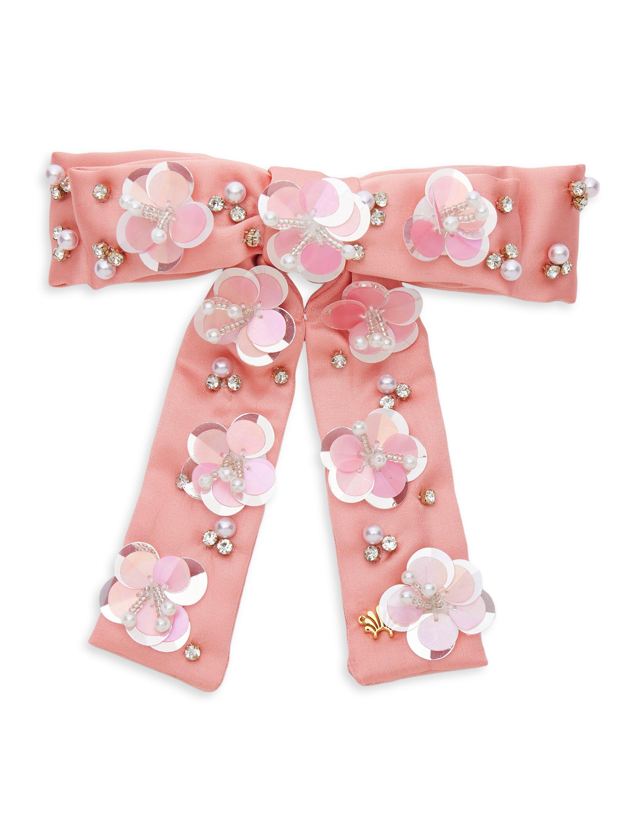 Lele Sadoughi Women's Antoinette Floral Bow Barrette - Blush Melon