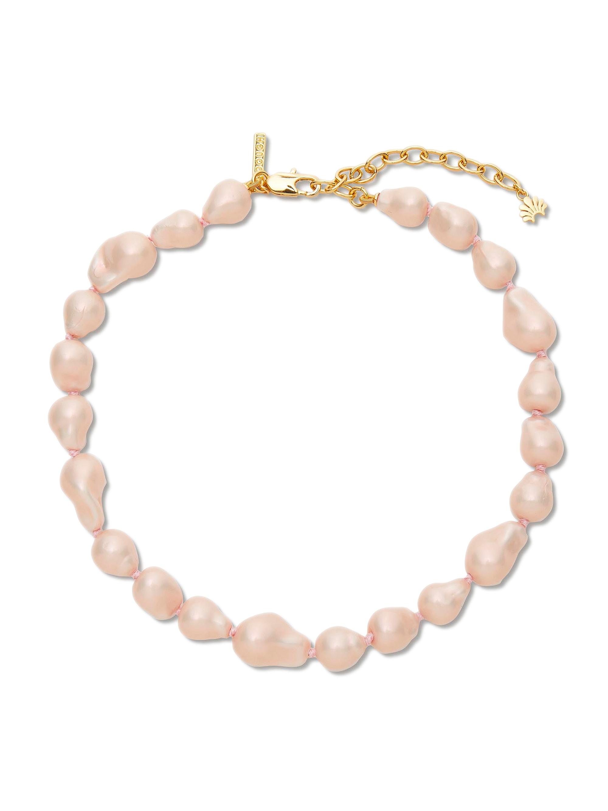 Lele Sadoughi Women's Collector Imitation Pearl Collar Necklace - Rose