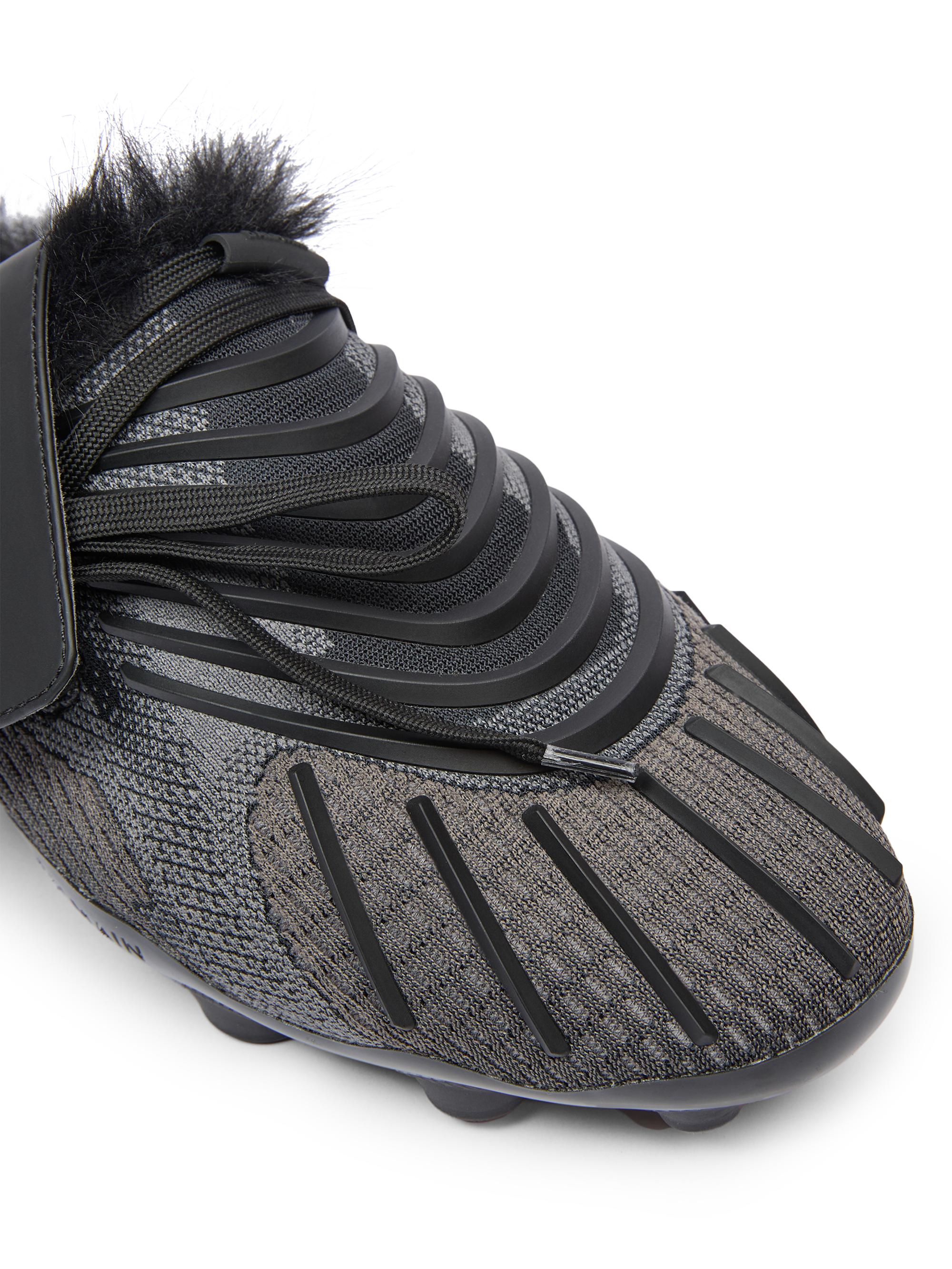 Balmain Half Time Faux Fur-Trimmed Mules | Saks Fifth Avenue