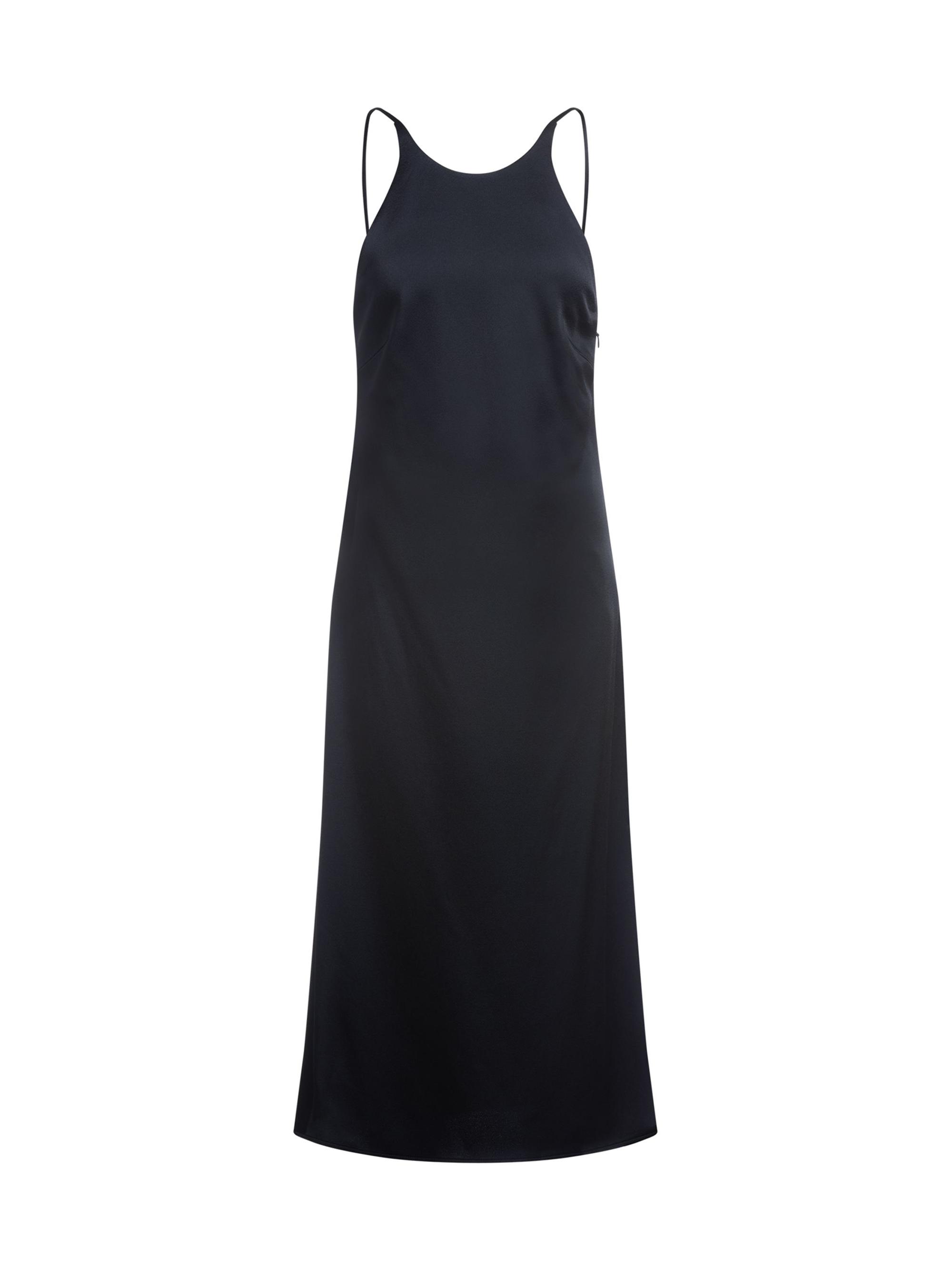 BOSS Women's Twill Dress with High Neckline - Dark Blue