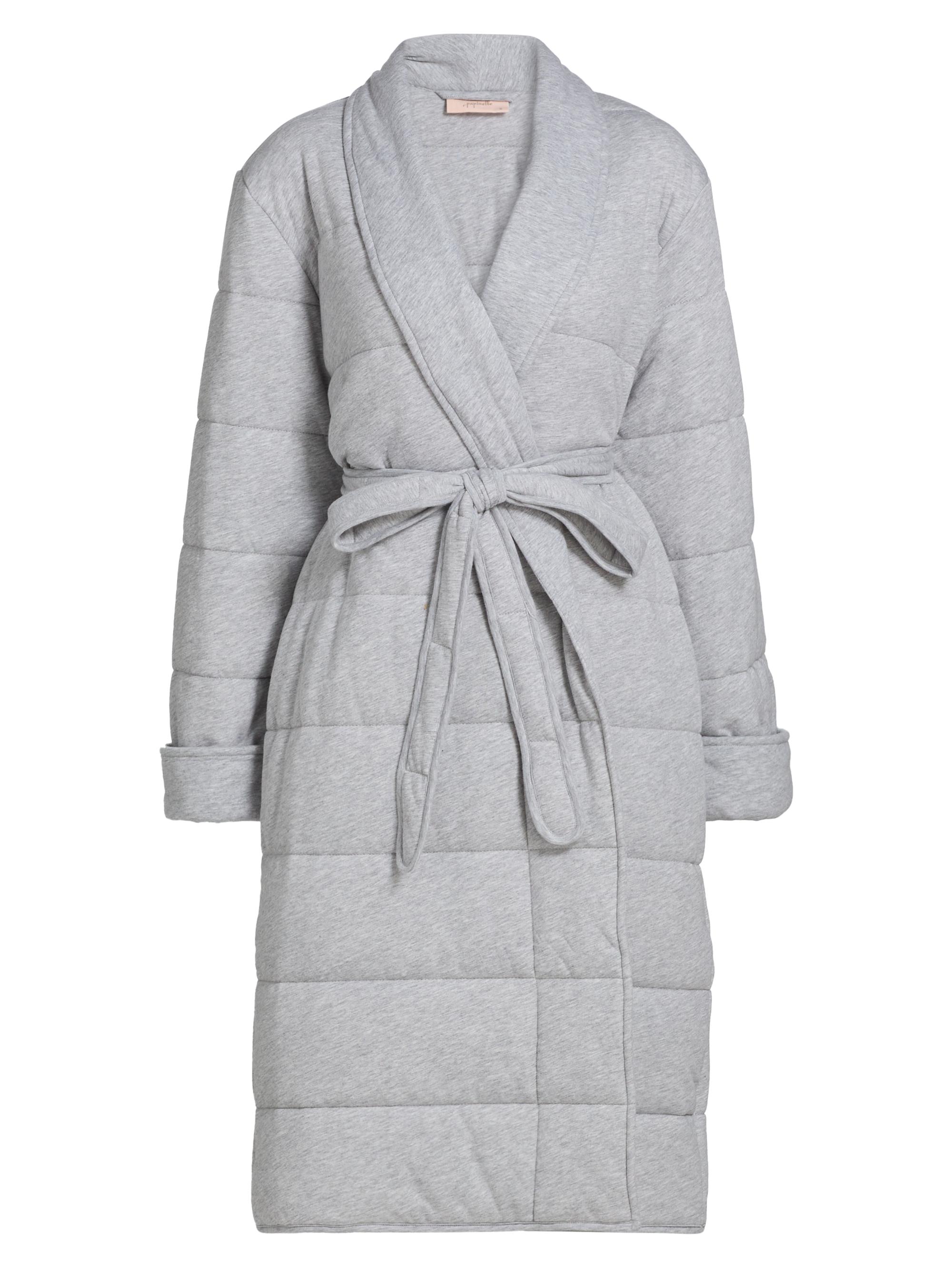 Papinelle Women's Do Not Disturb Cuddle Puffa Quilted Robe - Grey