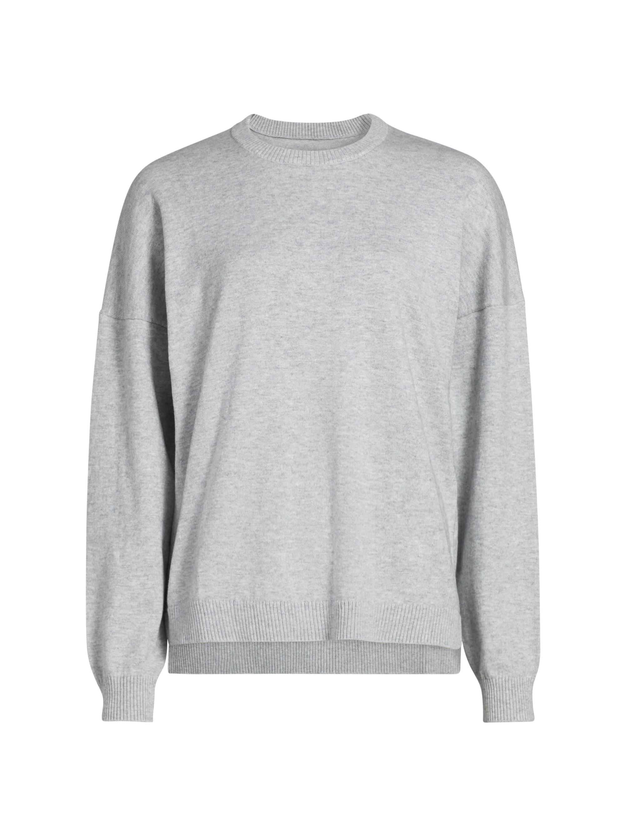 Papinelle Women's Do Not Disturb Cotton-Cashmere Crewneck Top - Grey
