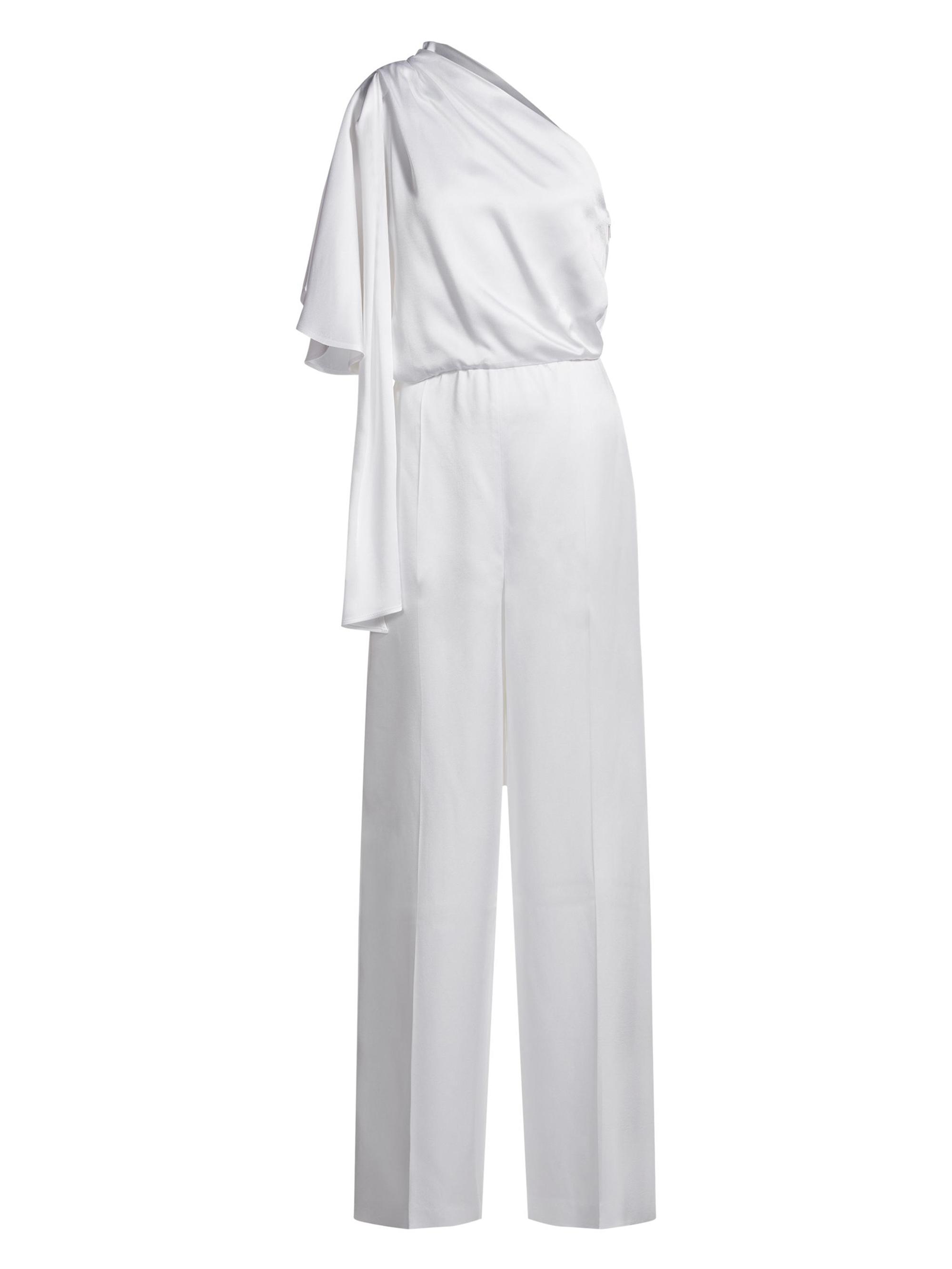 BOSS Women's One-Shoulder Jumpsuit - White