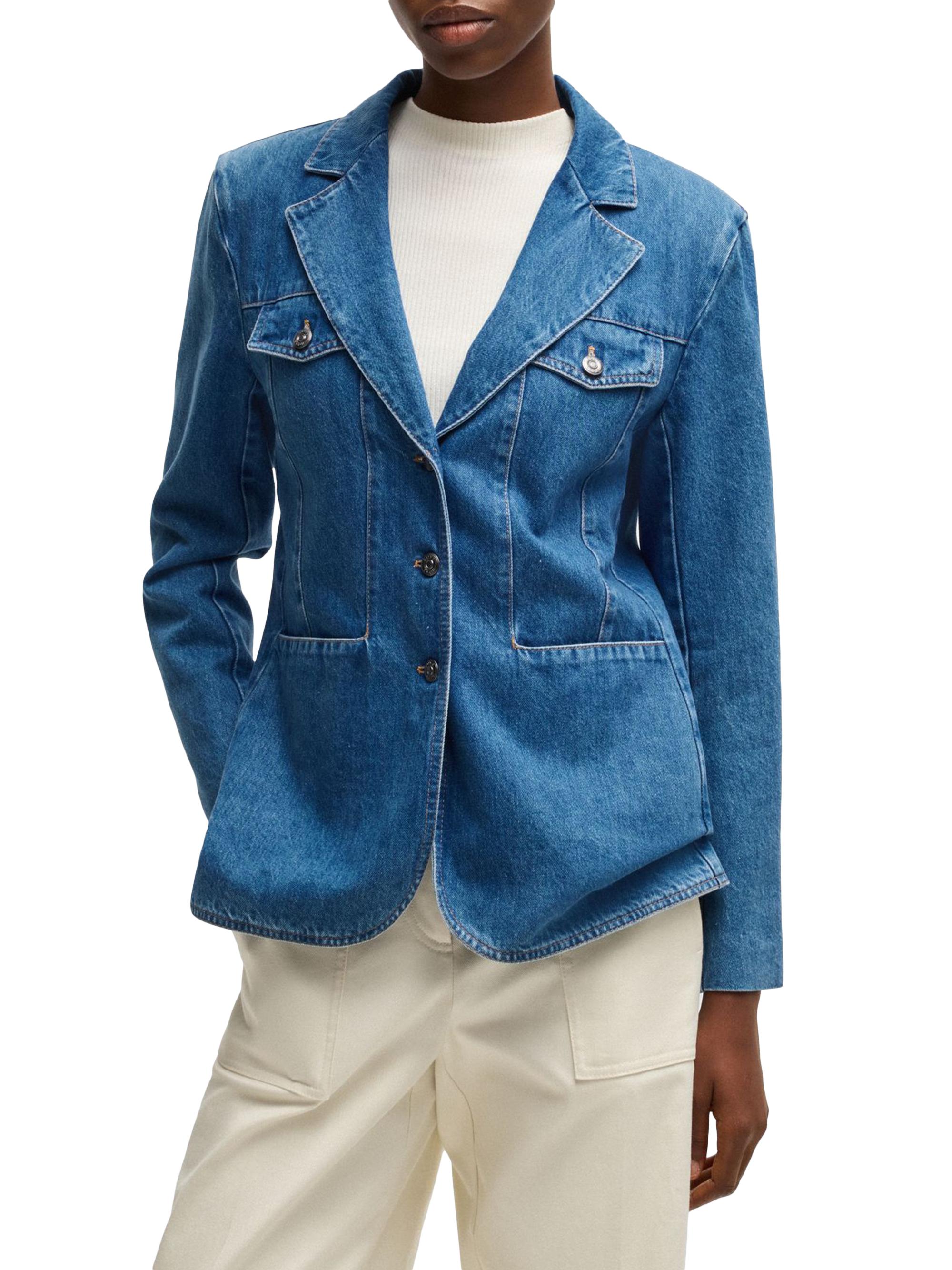 BOSS Women's Slim-Fit Blazer - Blue