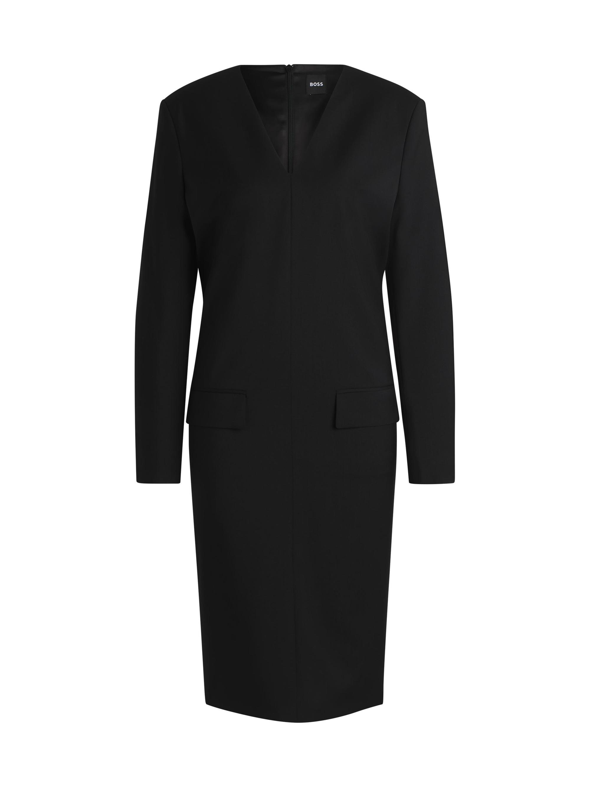 BOSS Women's Tailored V-Neck Dress - Black