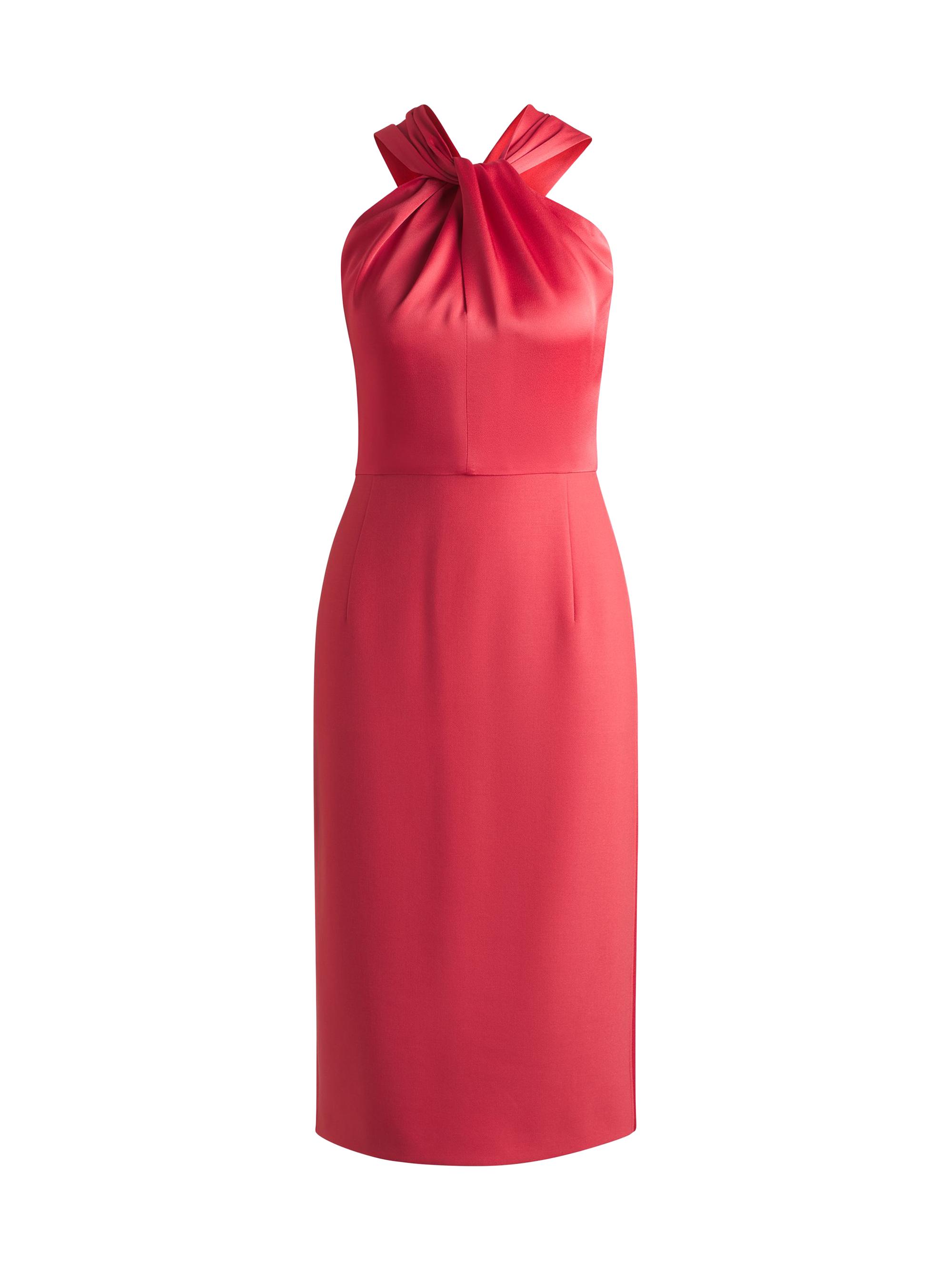 BOSS Women's Twist-Detail Dress in Stretch Fabric - Pink