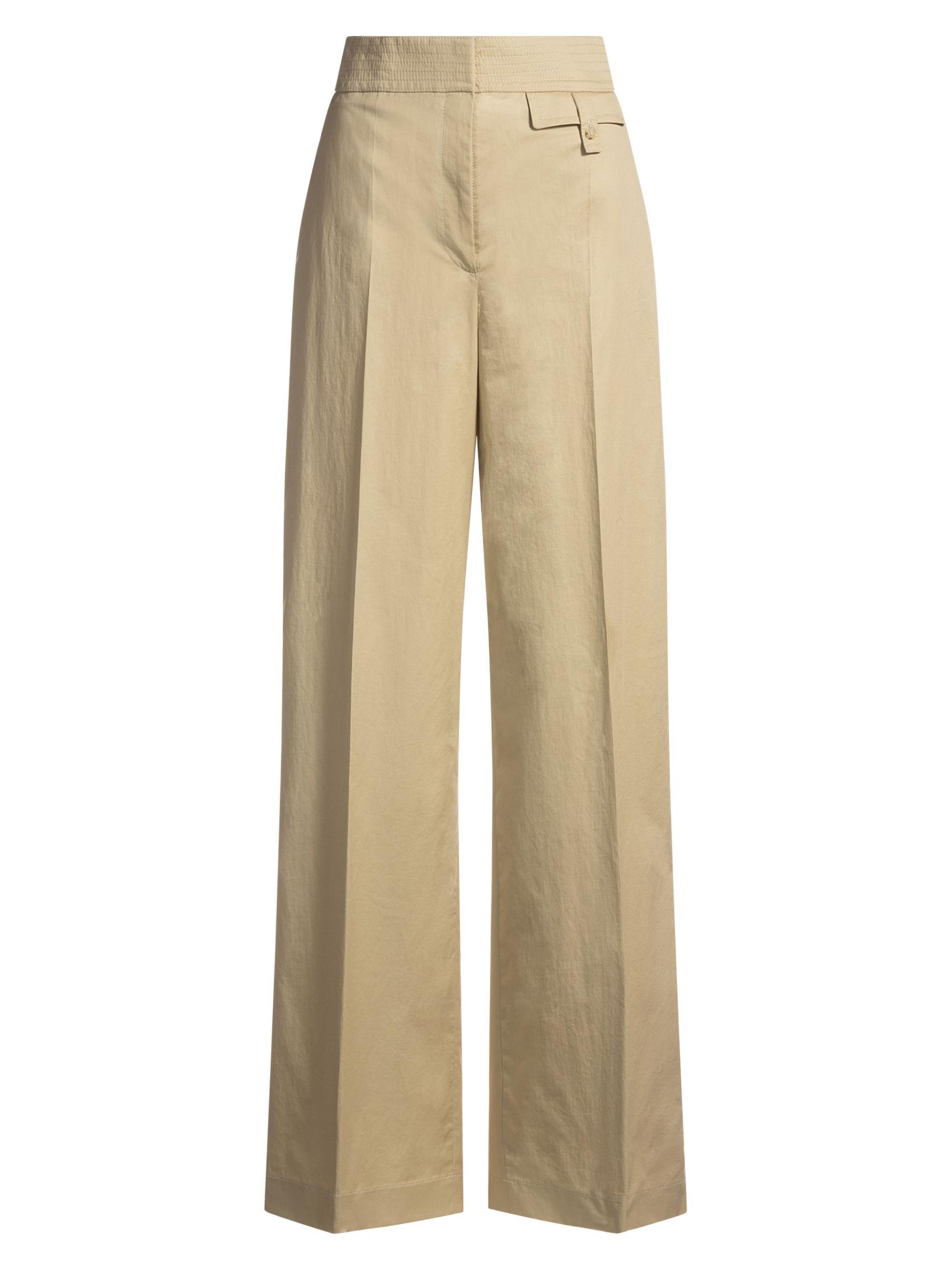 BOSS Women's High-Waisted Regular-Fit Trousers - Beige