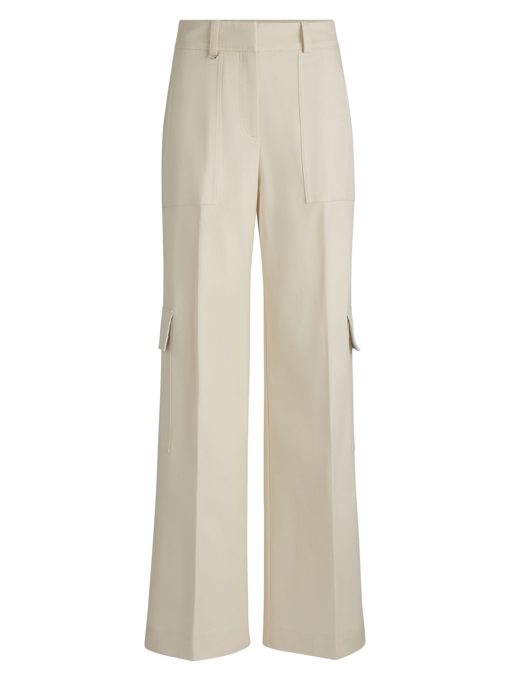 BOSS Women's Loose-Fit Cargo Trousers - Natural