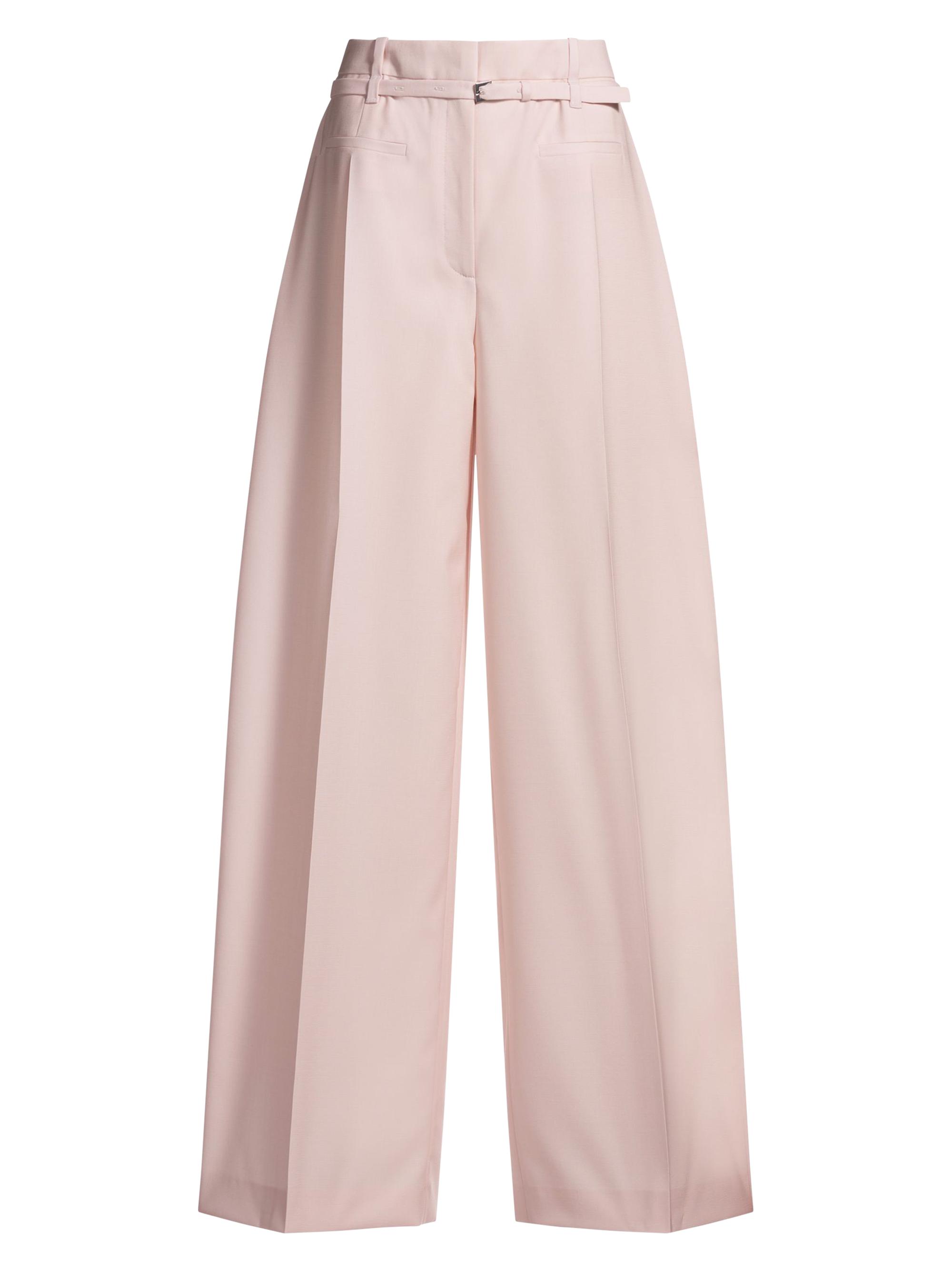 BOSS Women's Relaxed-Ft Trousers in Virgin Wool - Pink