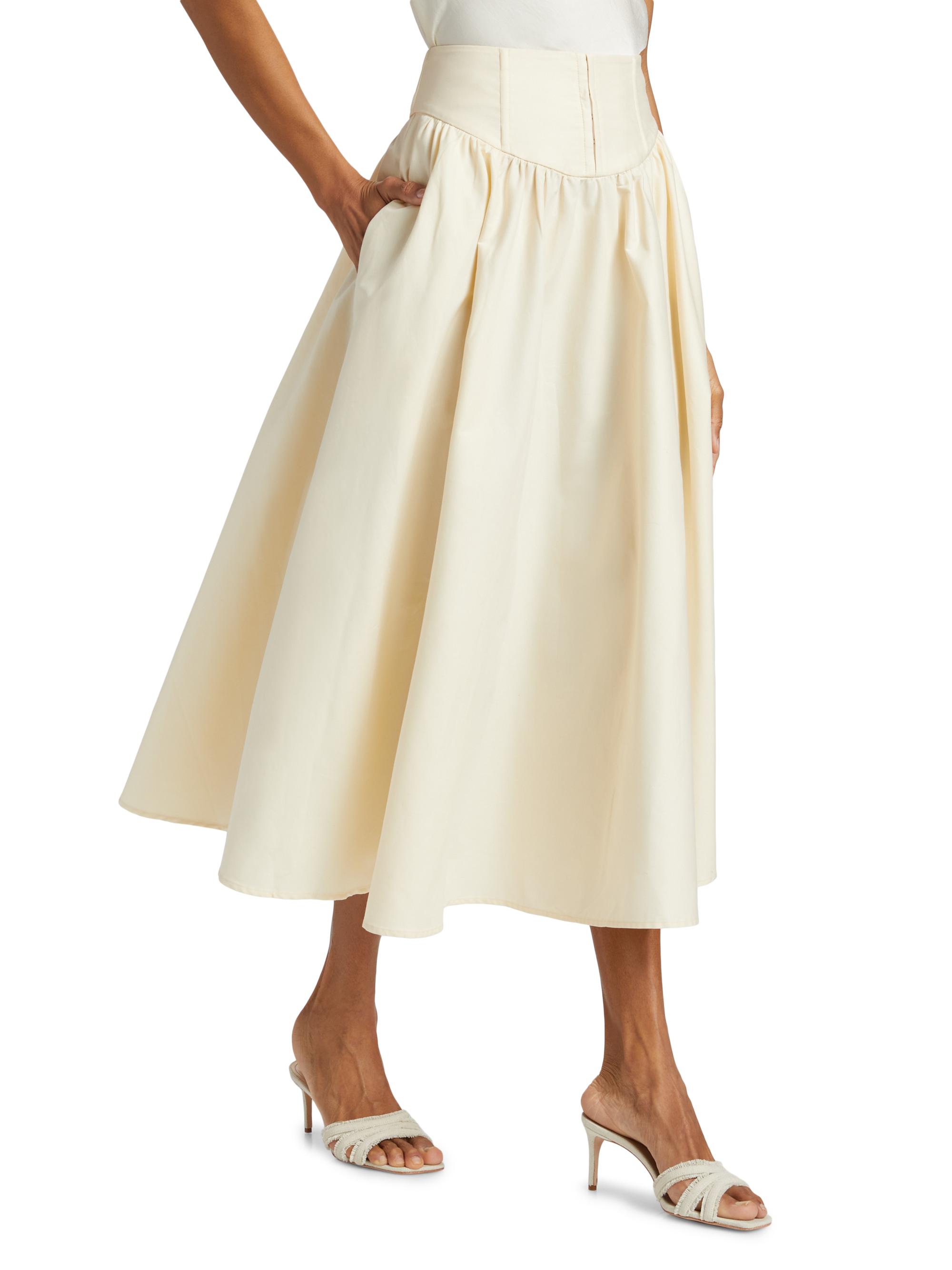 Reformation Polina Cotton Poplin Skirt | Saks Fifth Avenue