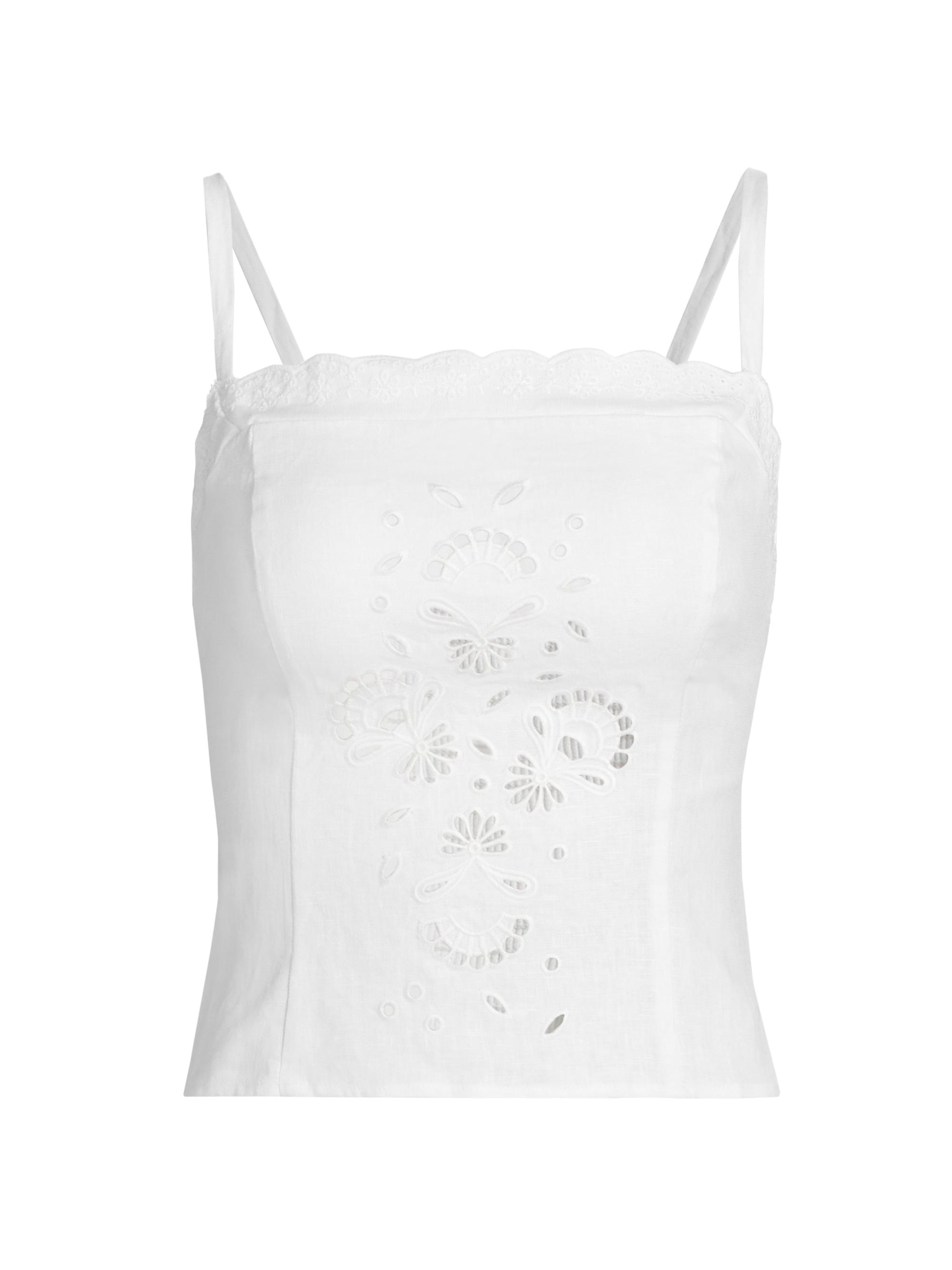 Reformation Women's Eva Linen Top - White