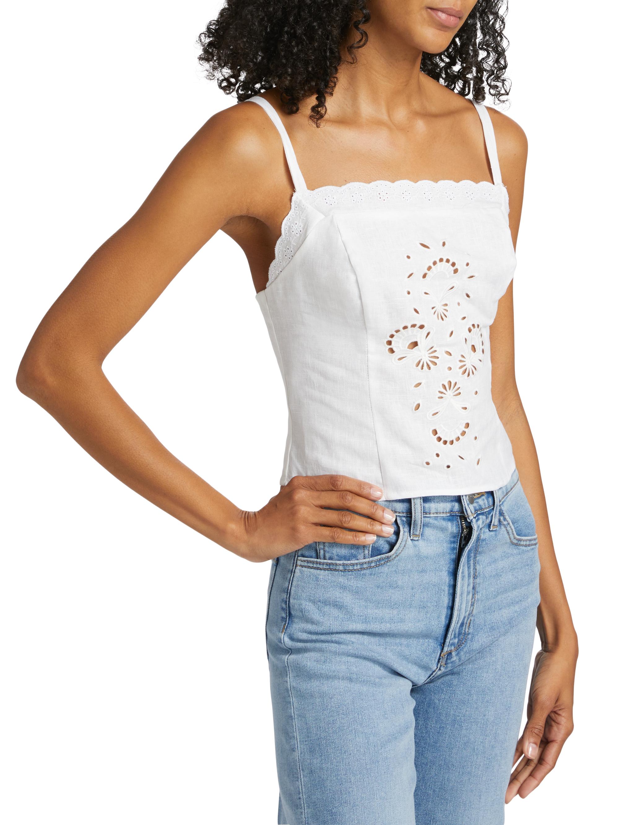 Reformation Eva Linen Top | Saks Fifth Avenue