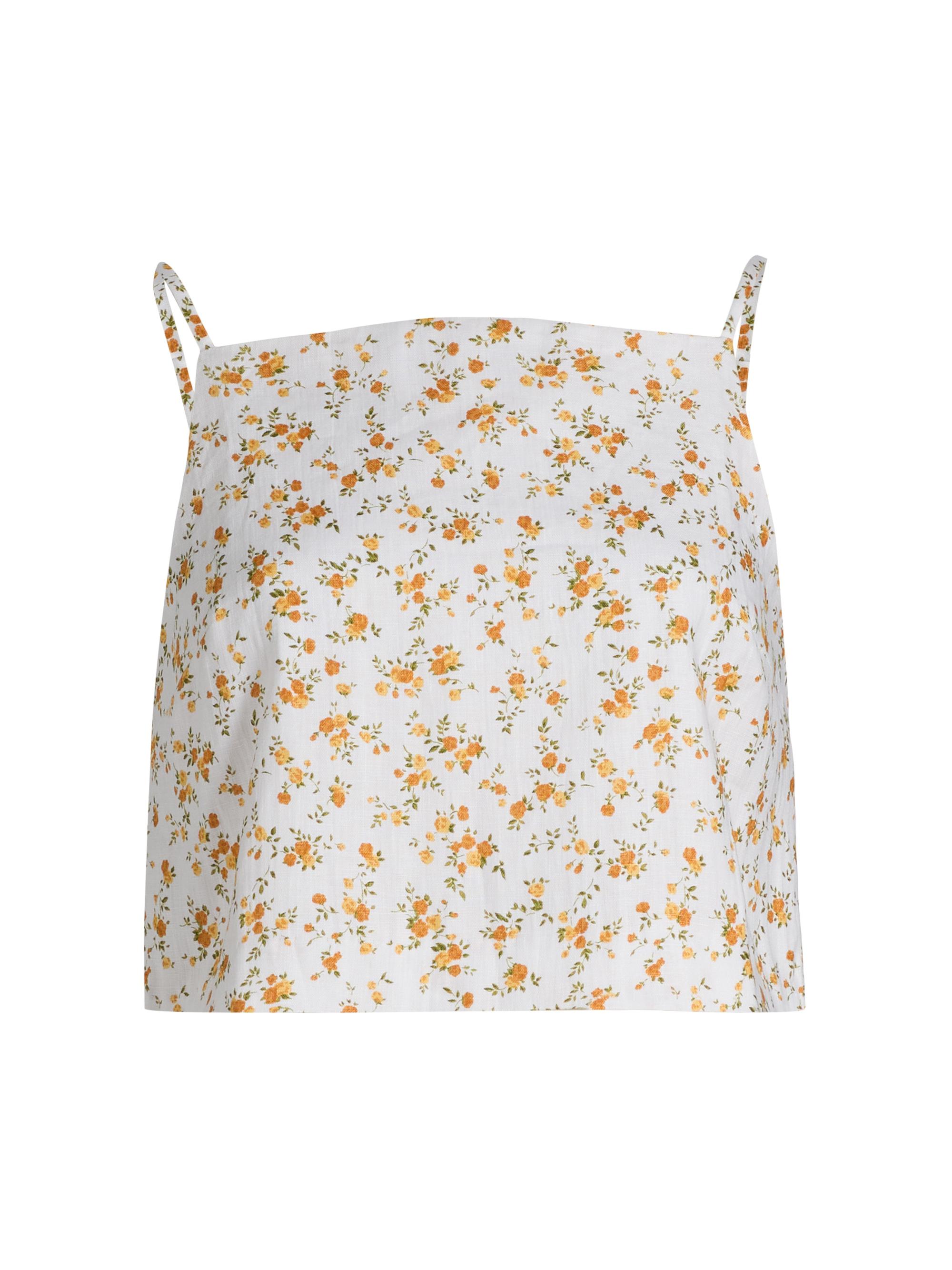 Reformation Women's Kerri Linen Crop Top - Adagio