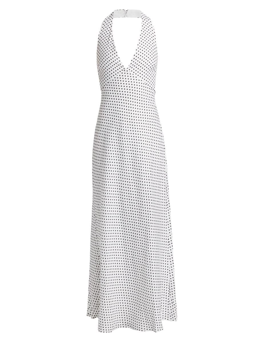 Reformation Delilah Linen Halterneck Maxi Dress | Saks Fifth Avenue