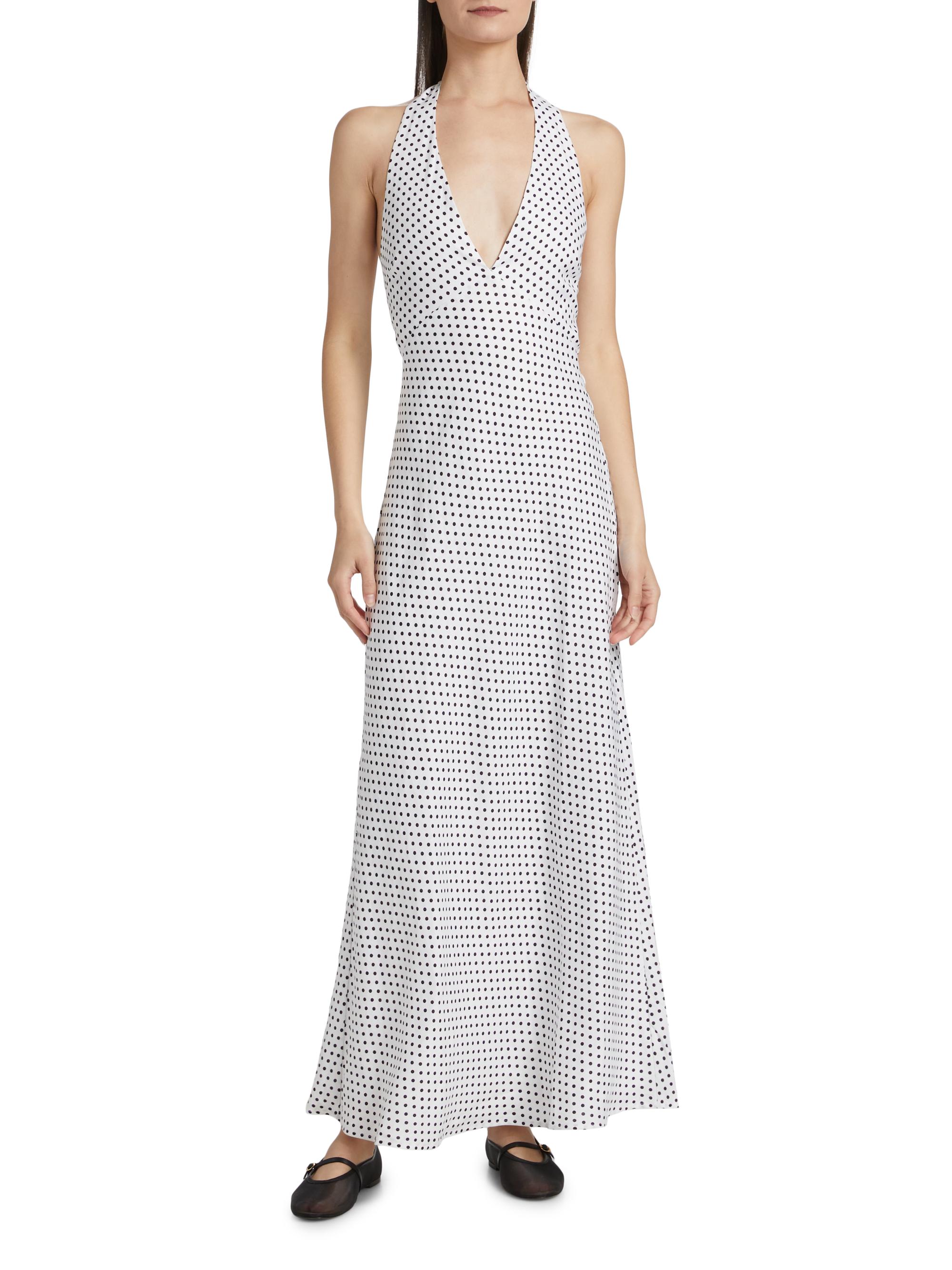 Reformation Delilah Linen Halterneck Maxi Dress | Saks Fifth Avenue