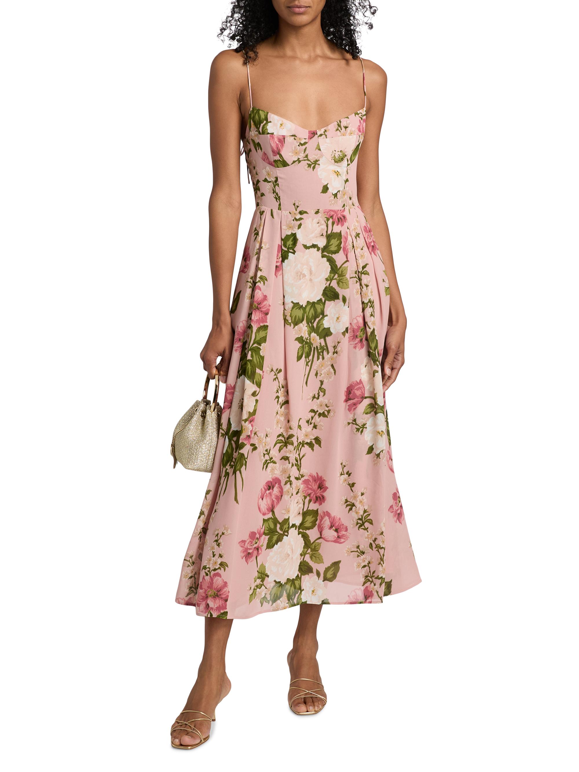 Reformation Jaelyn Floral Midi-Dress | Saks Fifth Avenue