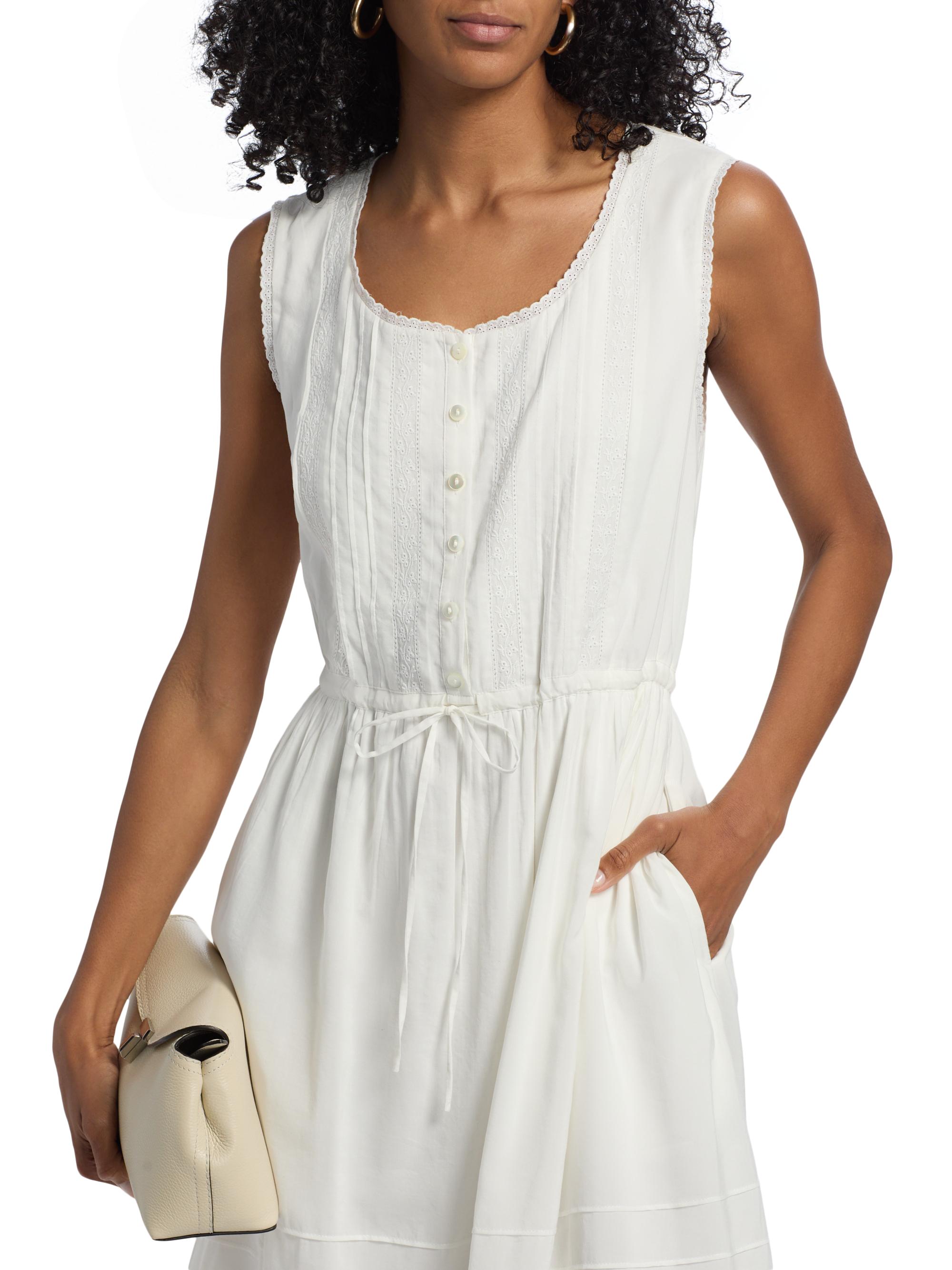 green emerald velvet dress White Ramie Drop Waist Midi Dress  Mint Velvet