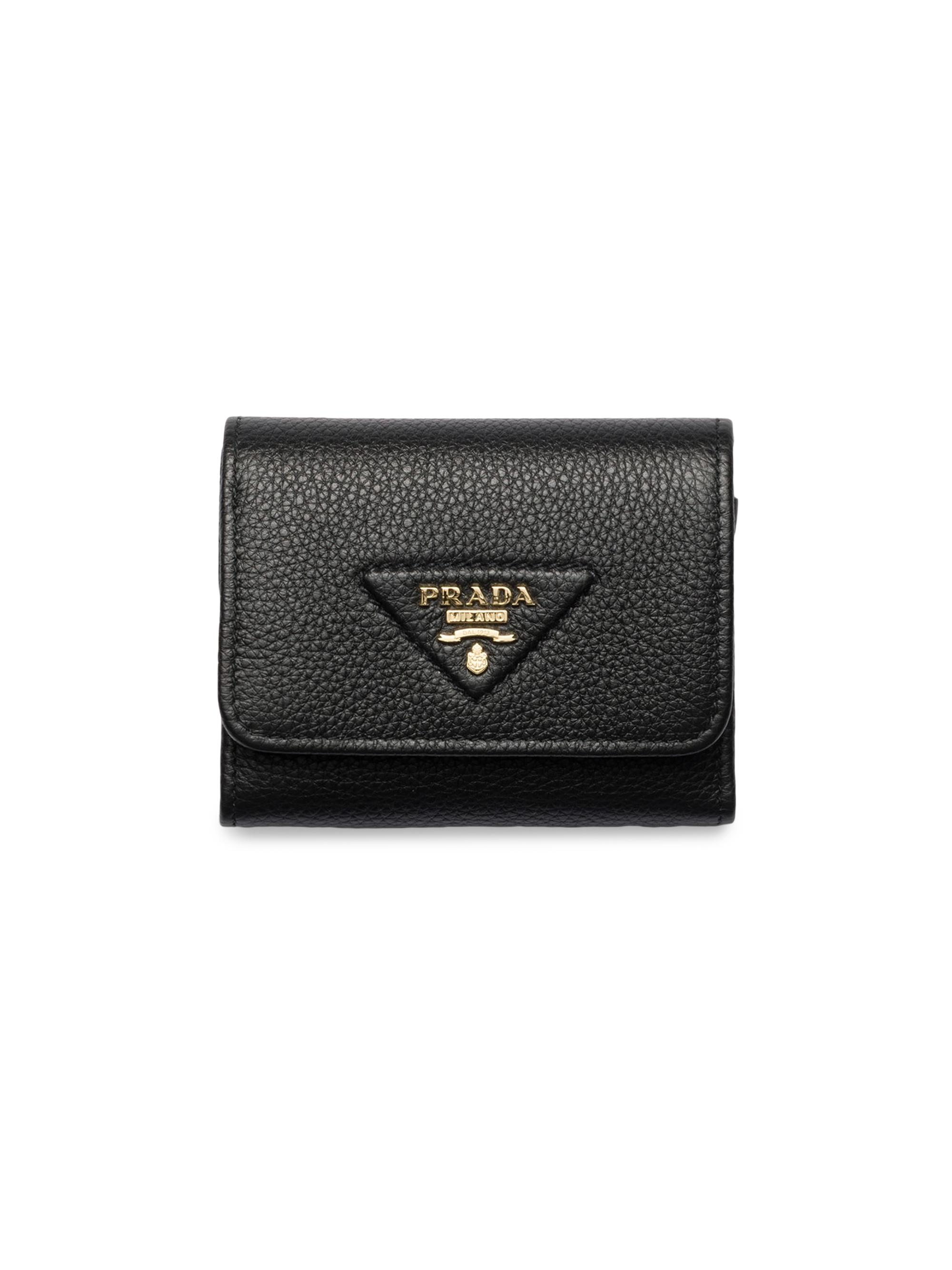 Prada Women's  Leather Wallet - Grey