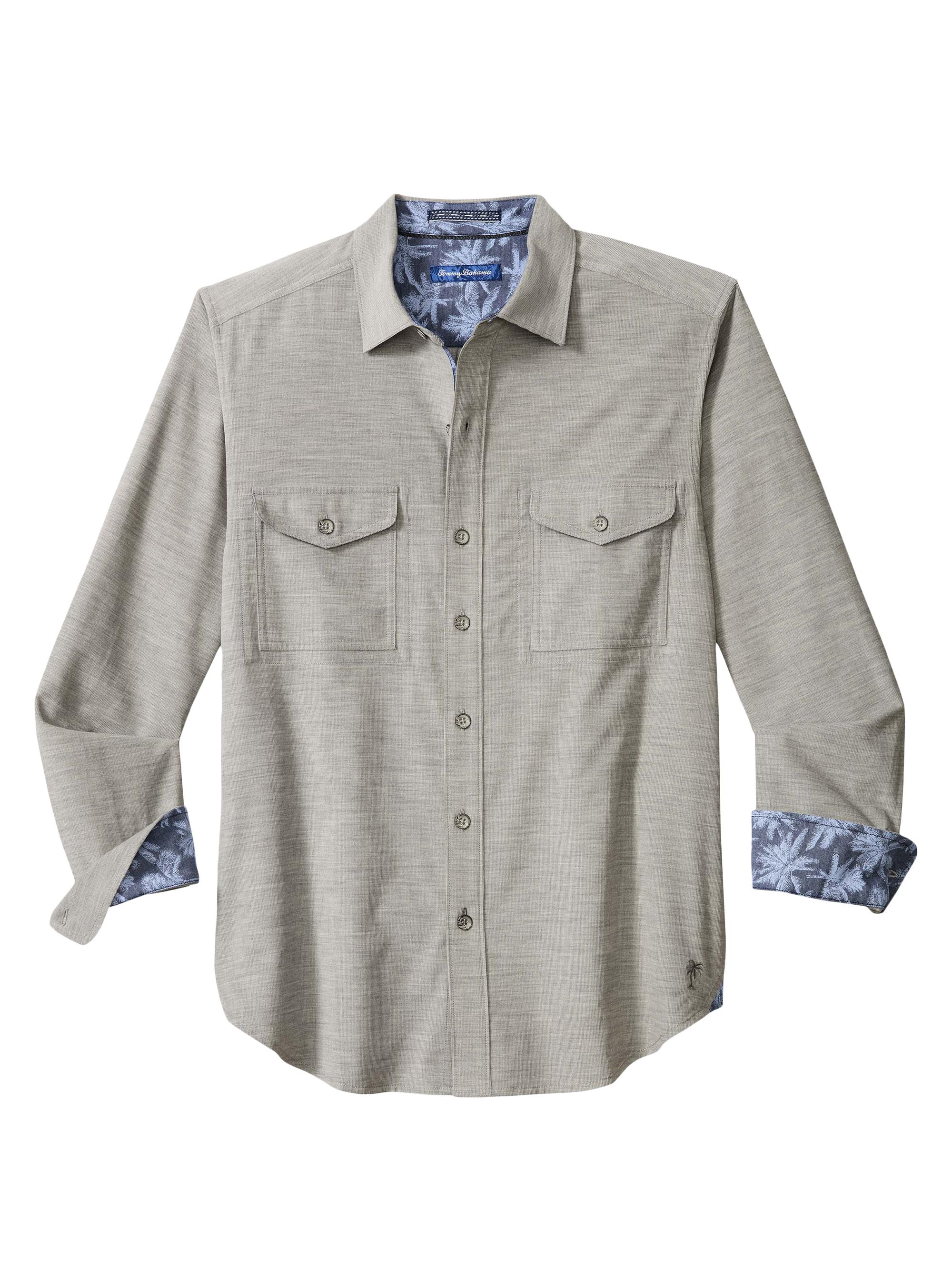 Tommy Bahama Men's Coastline Corduroy Shirt - Raincloud Heather