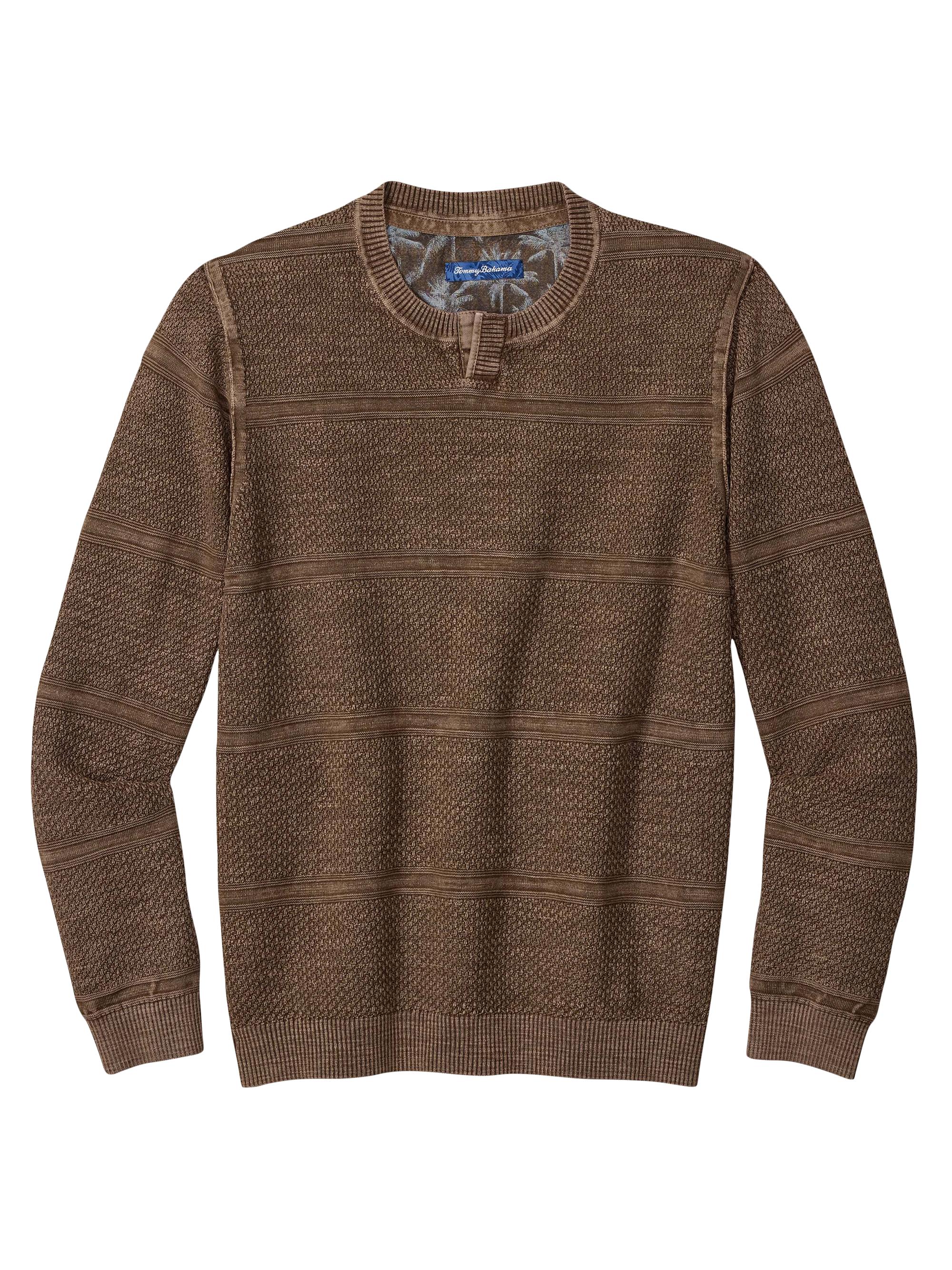Tommy Bahama Men's Saltwater Textured Abaco Sweater - Chocolate Brown | Thumbnail 3