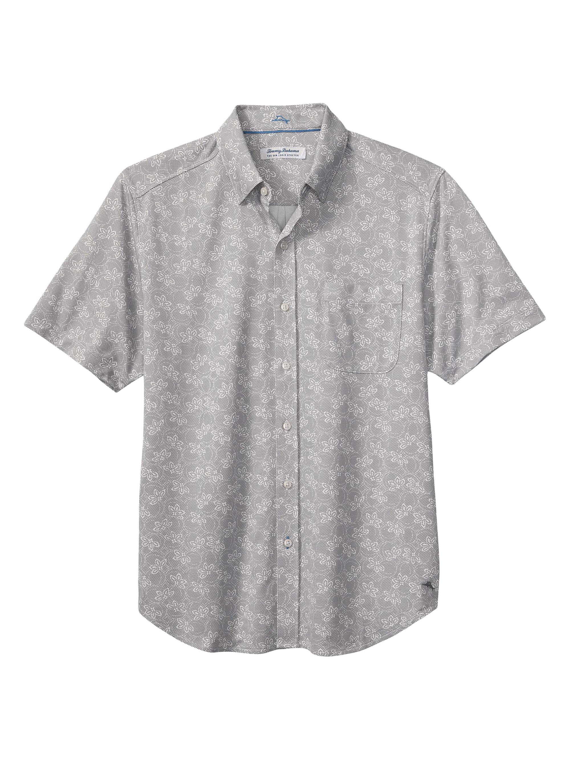 Tommy Bahama Men's San Lucio Lotus Short-Sleeve Shirt - Storm Gray