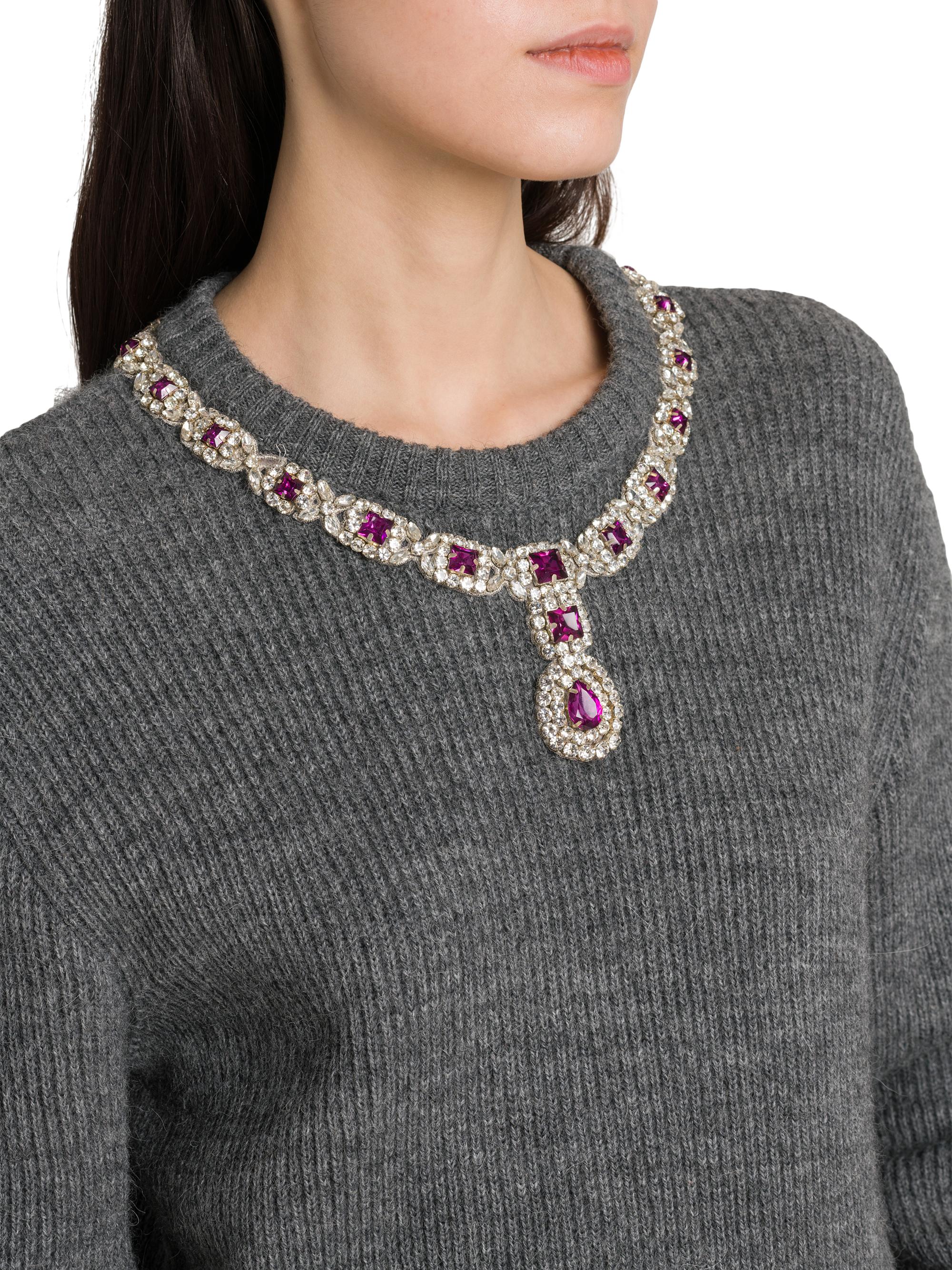 Moschino Necklace Rib-Knit Sweater | Saks Fifth Avenue