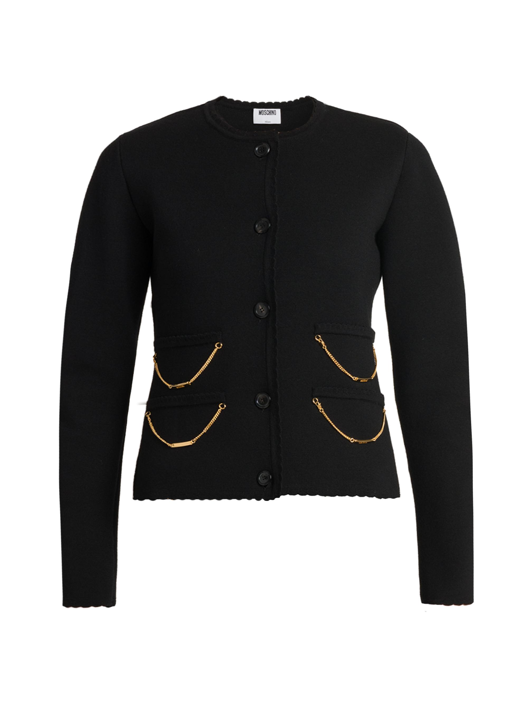 Moschino Women's Chain Wool Cardigan - Black