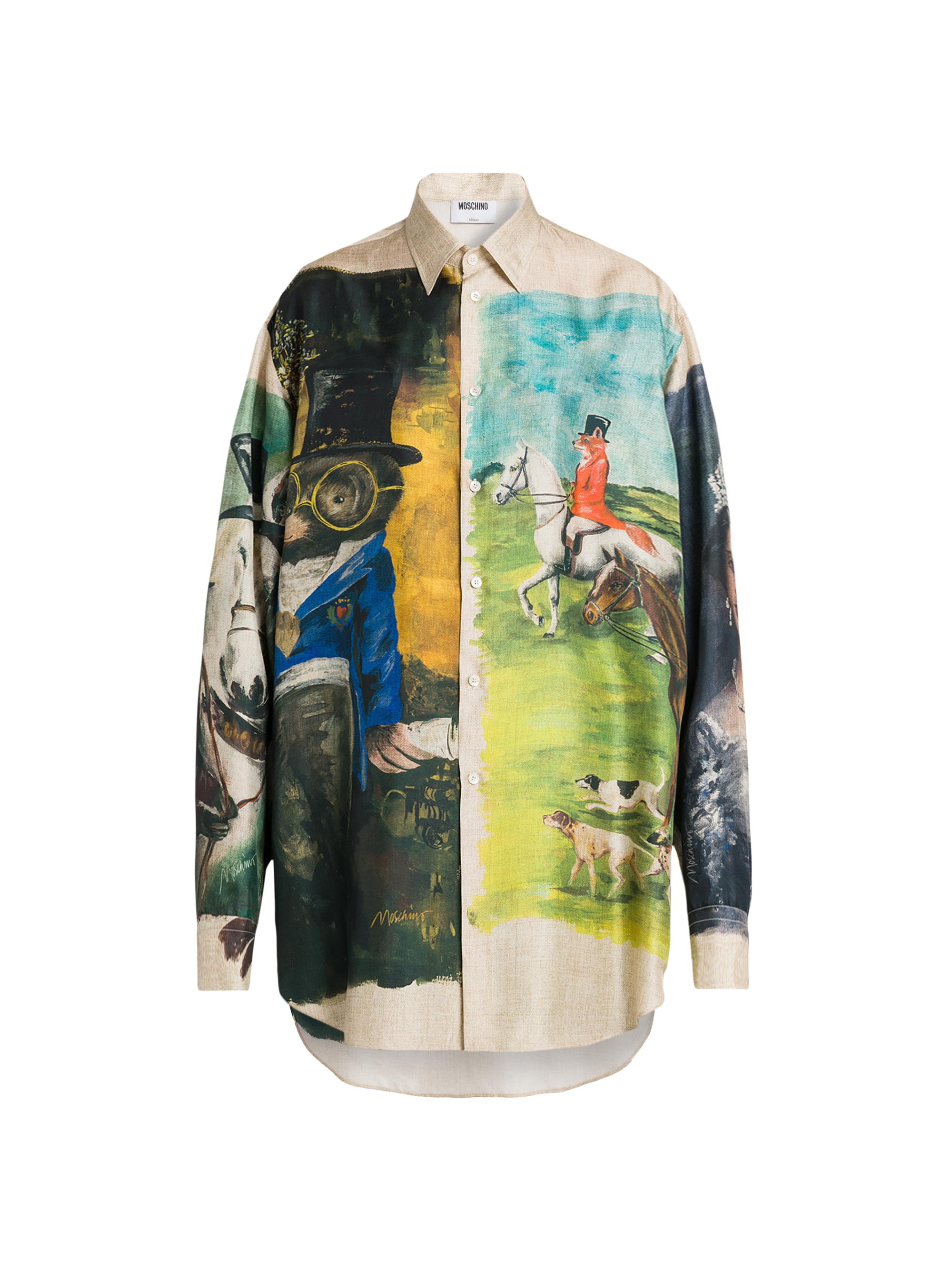 Moschino Women's Painting Silk Twill Blouse - Multi Only One Colour