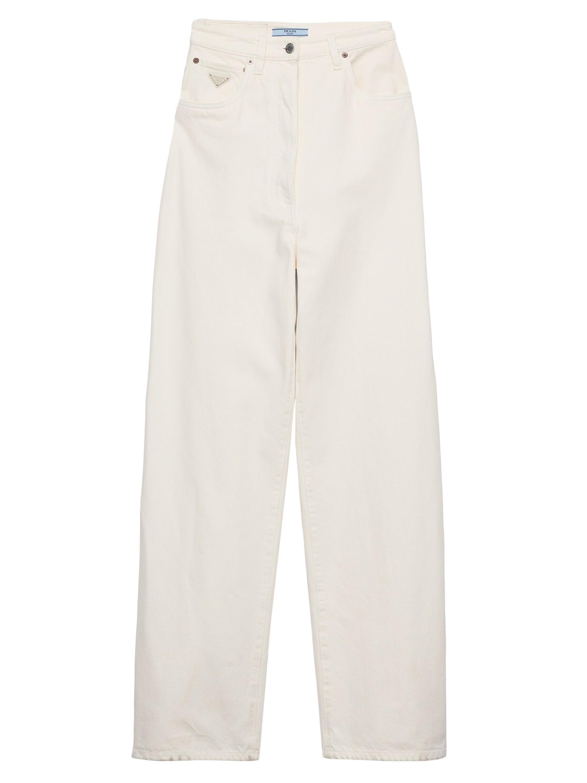 Prada Women's Wide-Leg Denim Jeans - White
