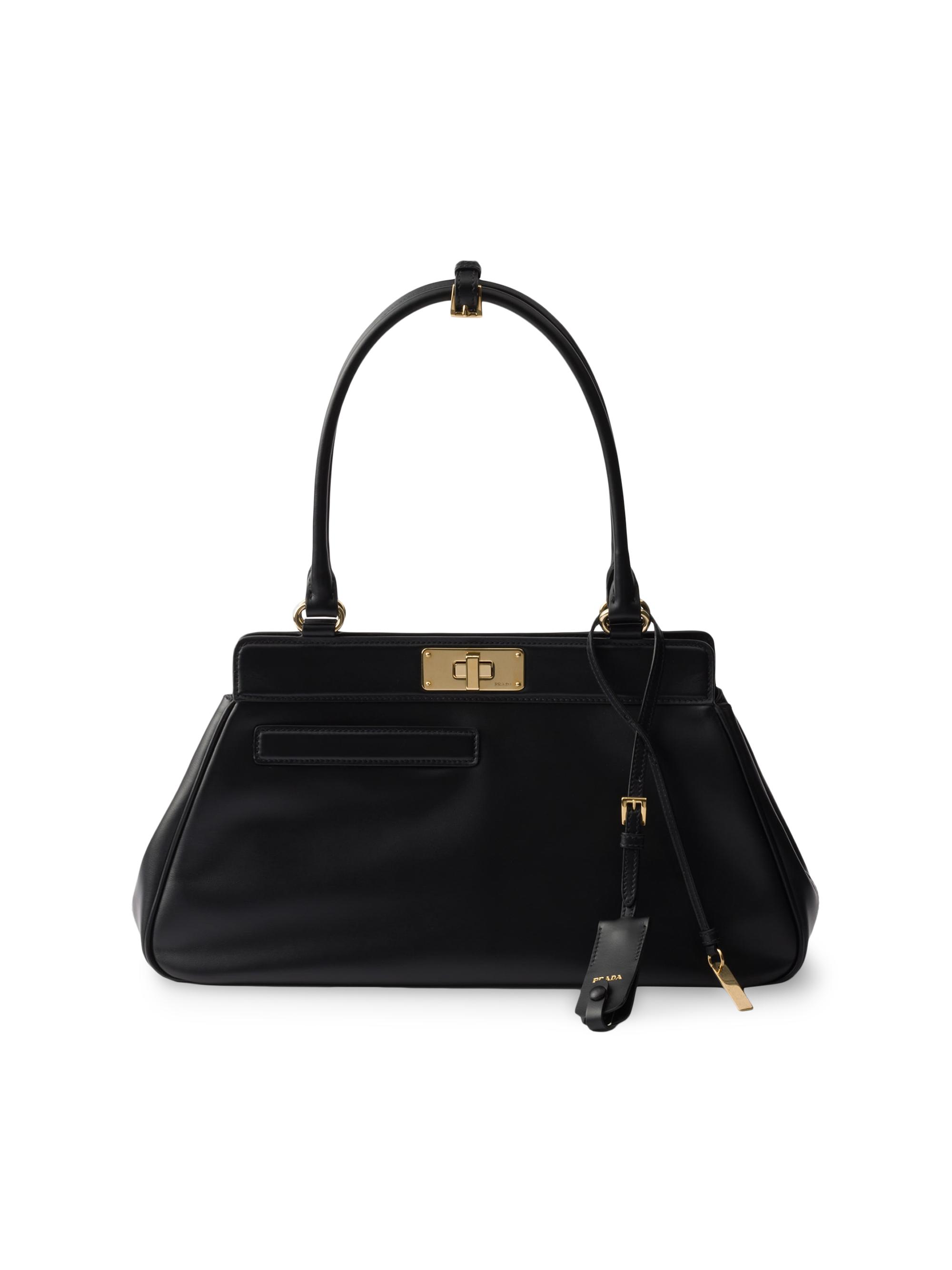 Prada Women's  Leather Top Handle Bag - Black