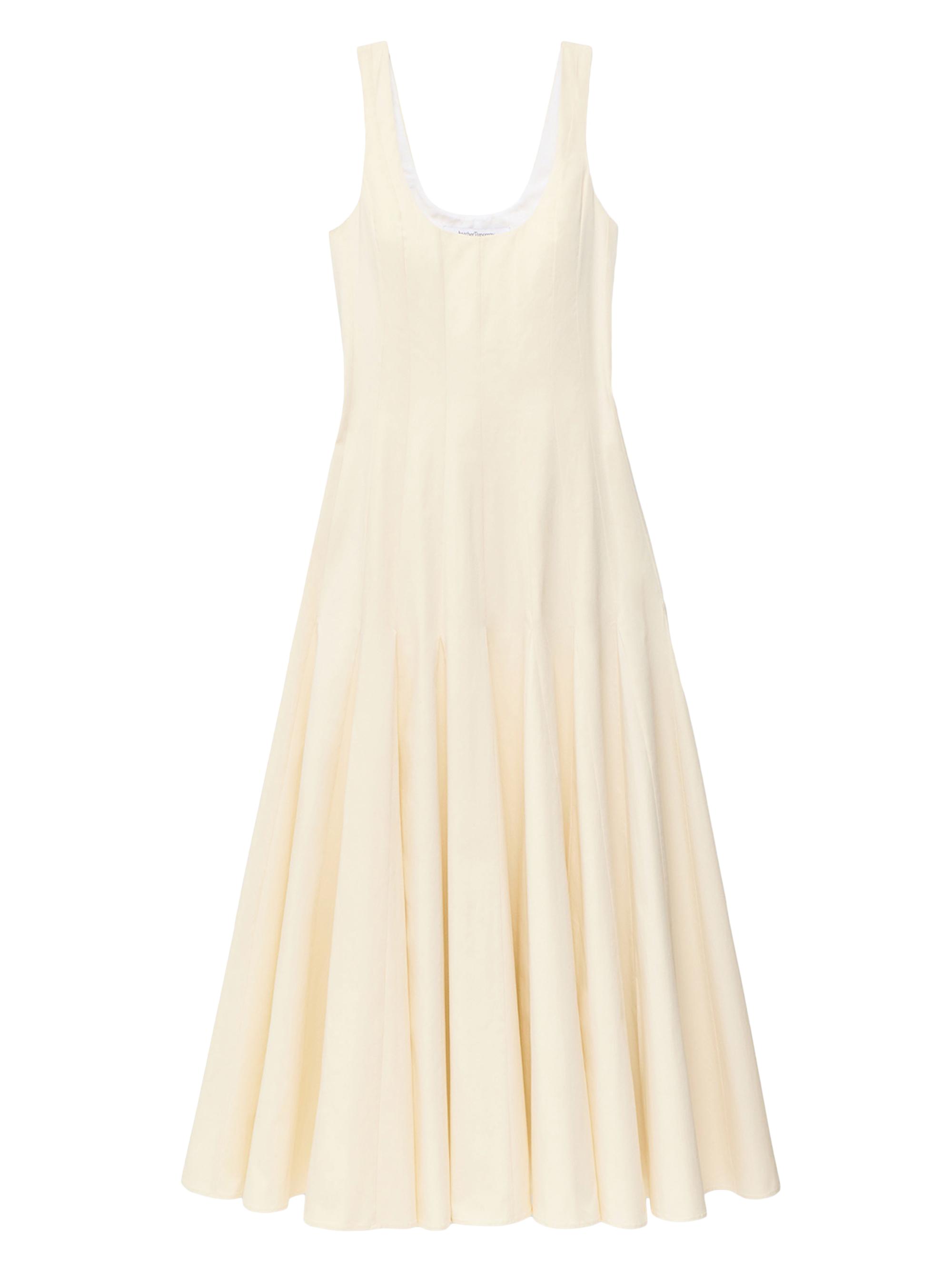 Another Tomorrow Women's Tank Flare Dress - Off White