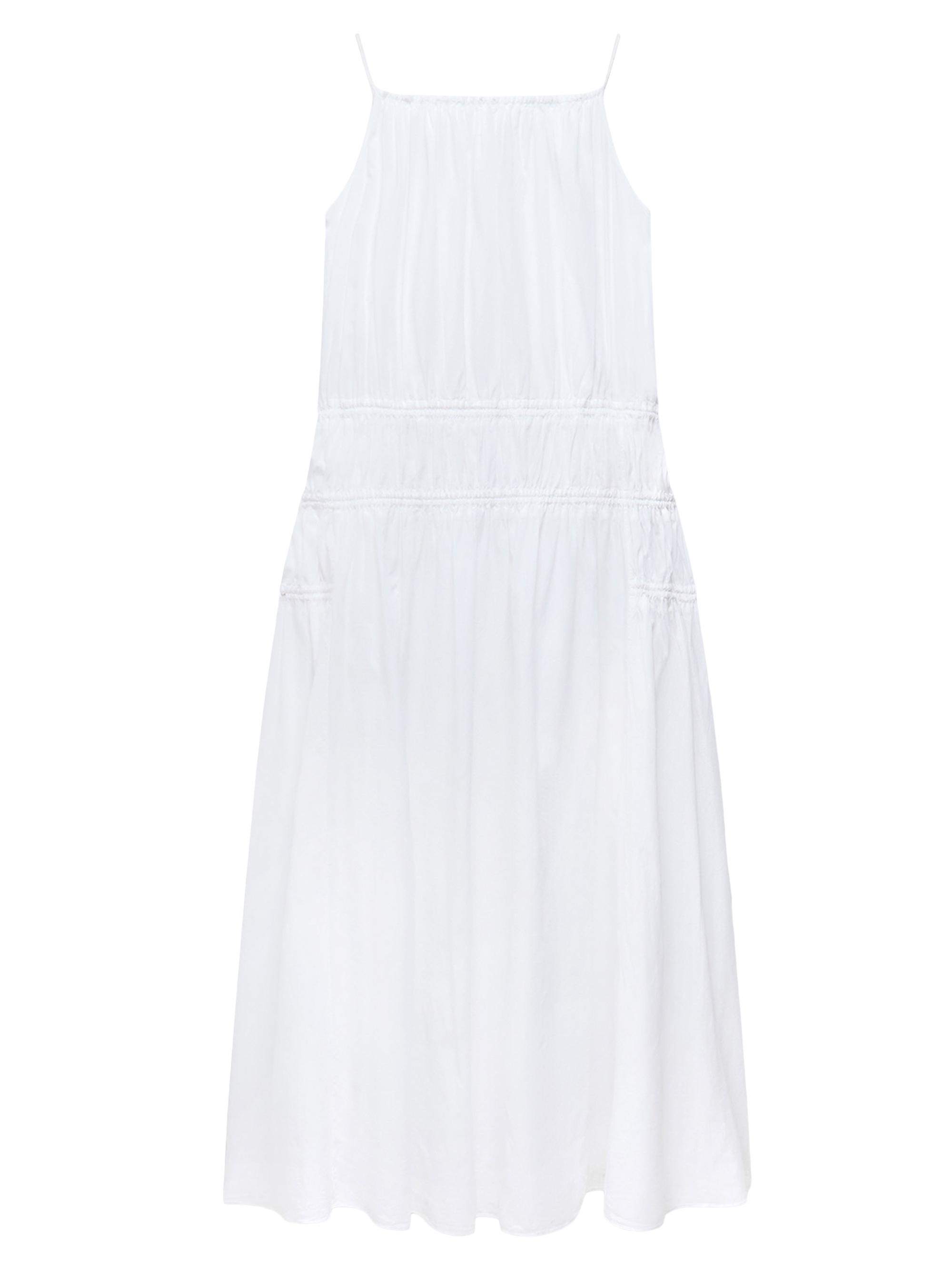 Another Tomorrow Women's Gathered Scoop Back Dress - Off White