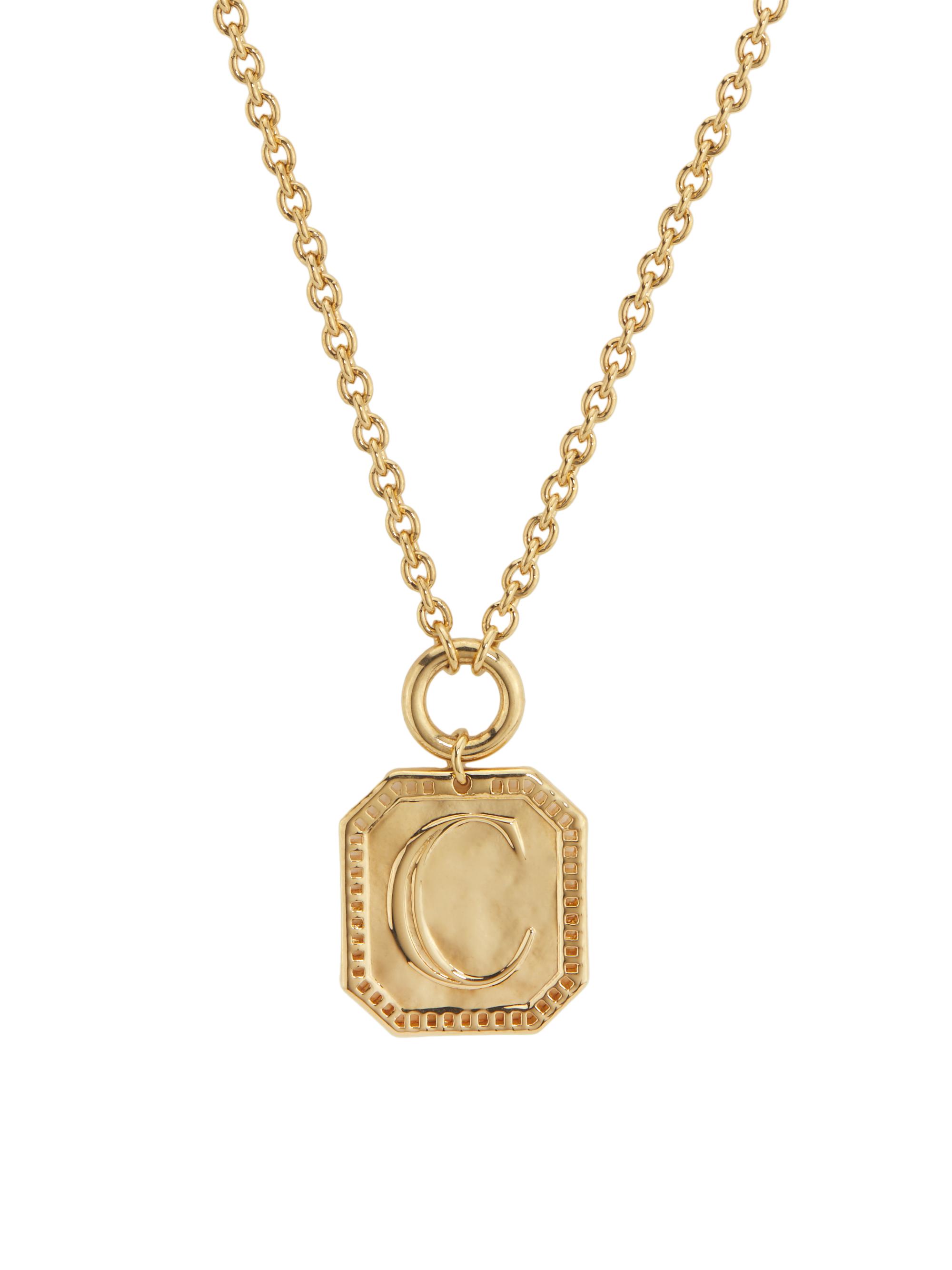 Chloé Women's Charms "C" Pendant Goldtone Necklace - Vintage Gold