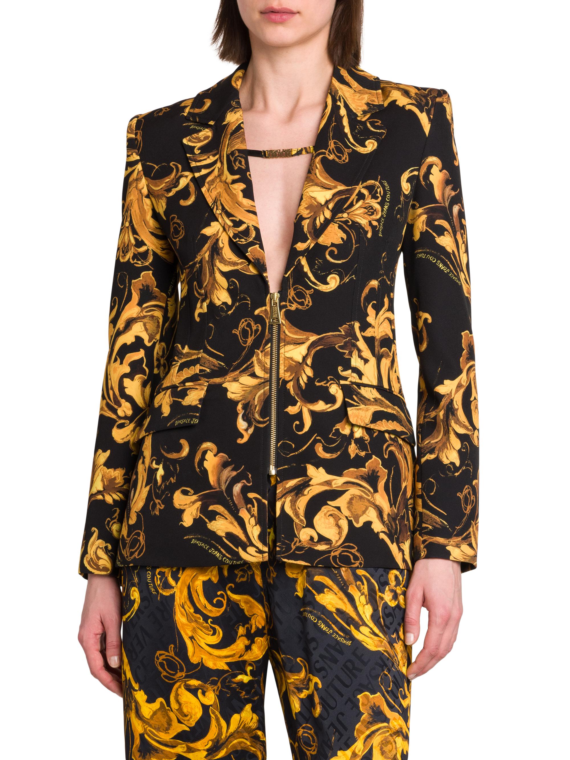 Versace Jeans Couture Barocco Tailored Zip-Front Jacket | Saks