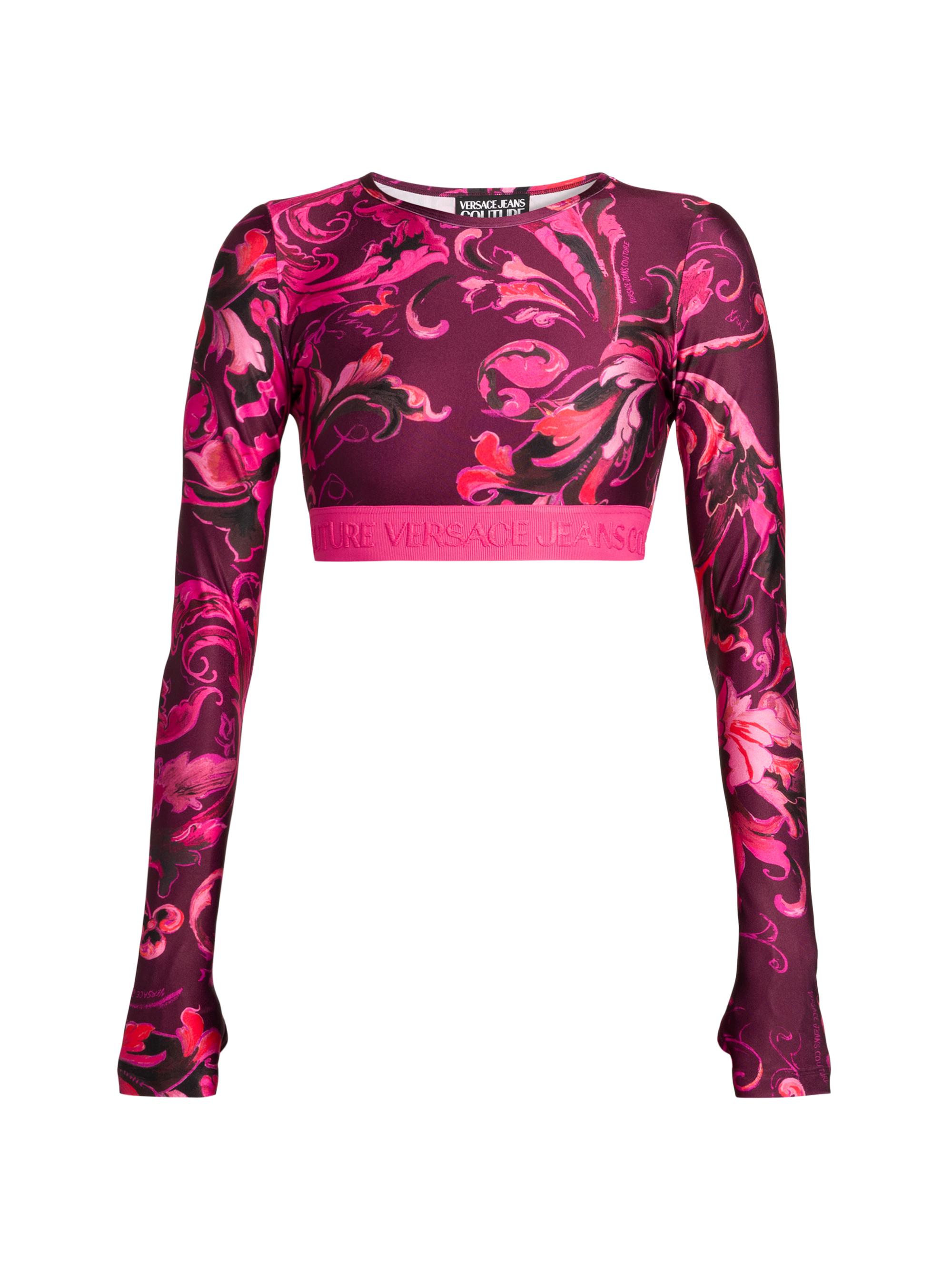 Versace Jeans Couture Women's Cropped Long-Sleeve T-Shirt - Fiorentina