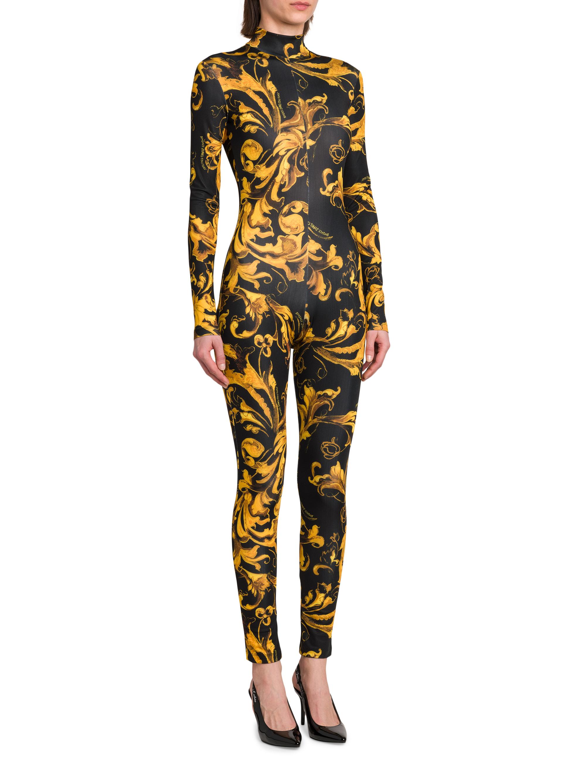 Versace Jeans Couture Barocco Stretch Long-Sleeve Jumpsuit | Saks