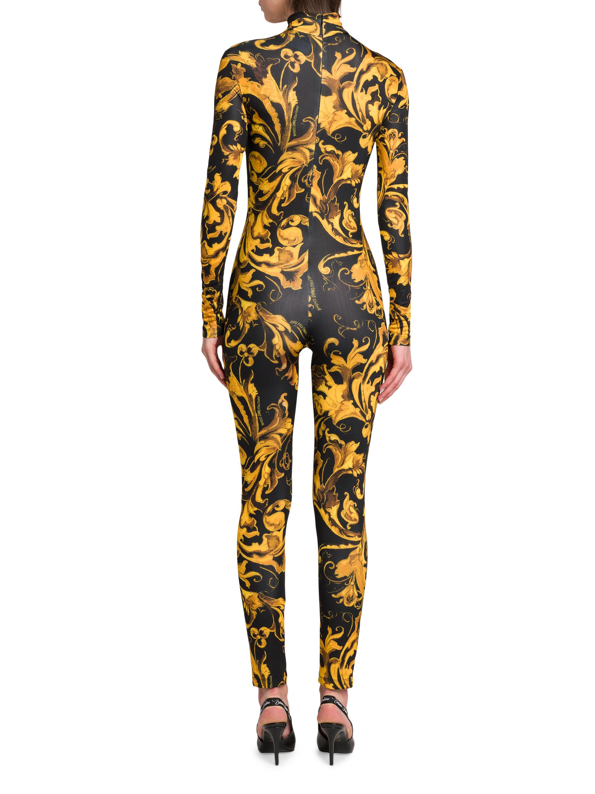 Versace Jeans Couture Barocco Stretch Long-Sleeve Jumpsuit | Saks