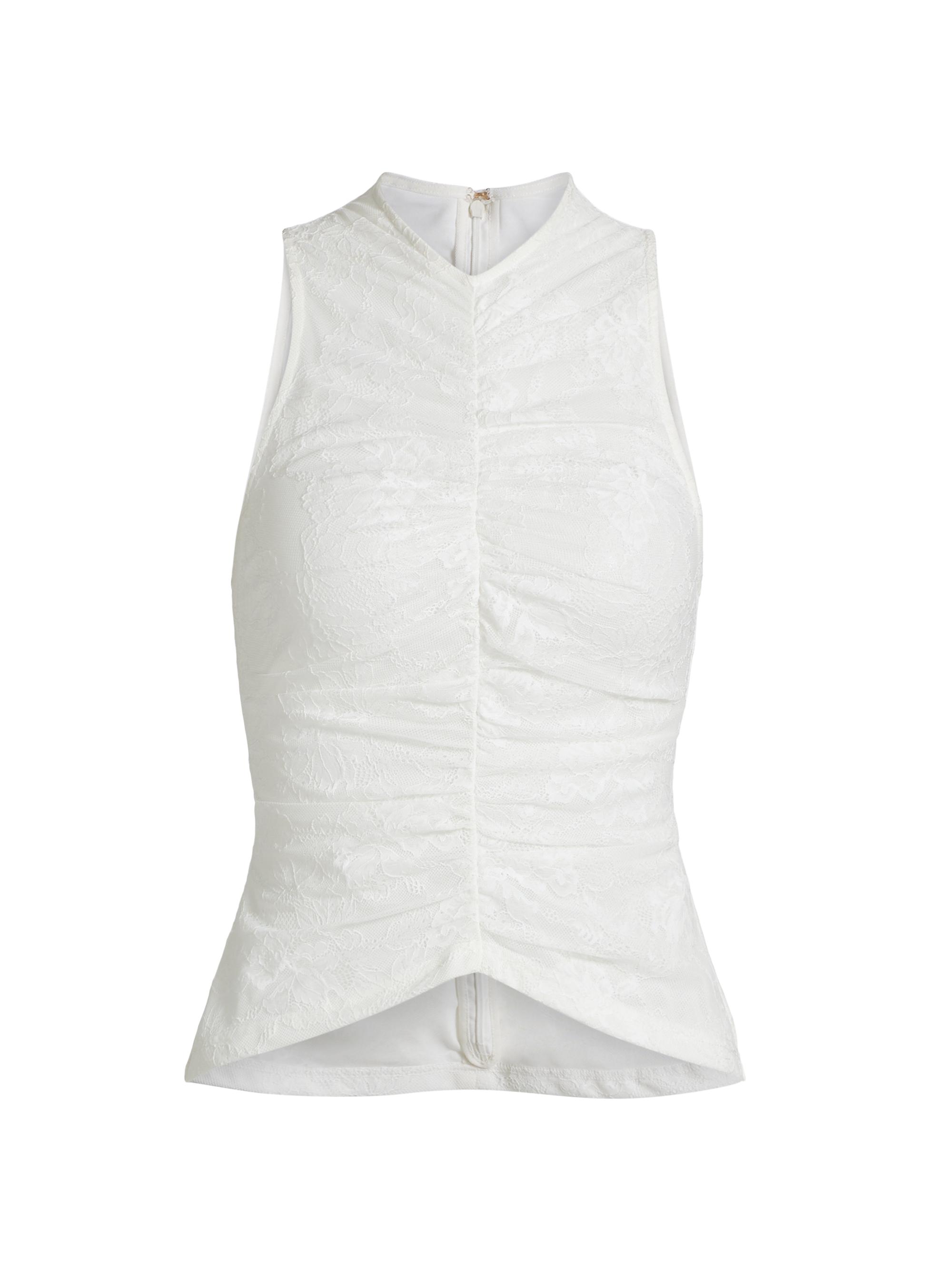 Significant Other Women's Nida Lace-Trimmed Ruched Top -